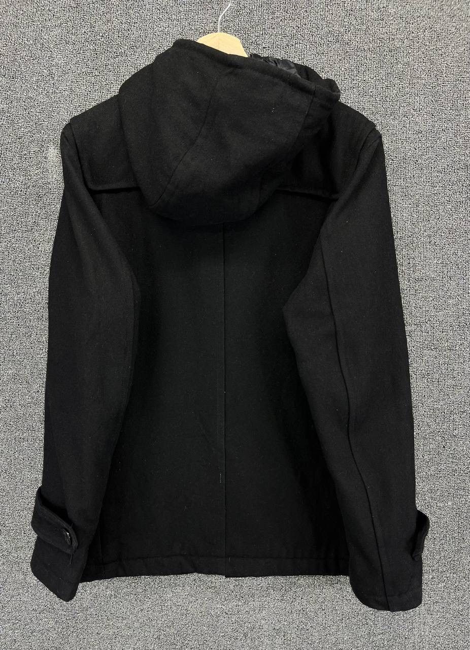 Edwin Vintage Edwin Black Hooded Wool Duffle Coat Jacket Size L / US 10 / IT 46 - 9 Thumbnail