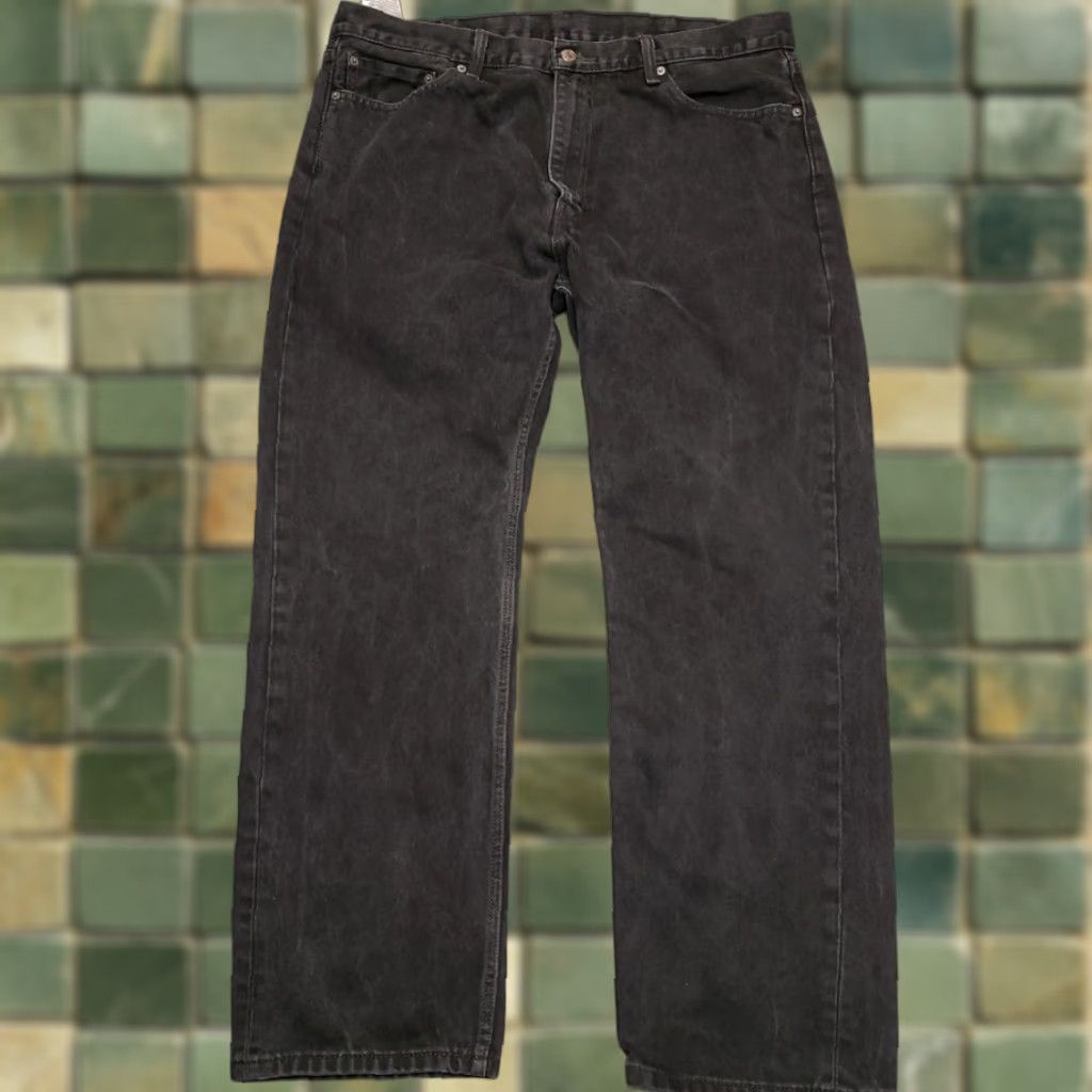 Denime VINTAGE Levis Jeans Mens 40x32 Black 505 Denim 100% Cotton Straight Leg Casual Pants Jeans Size US 40 / EU 56 - 1 Thumbnail
