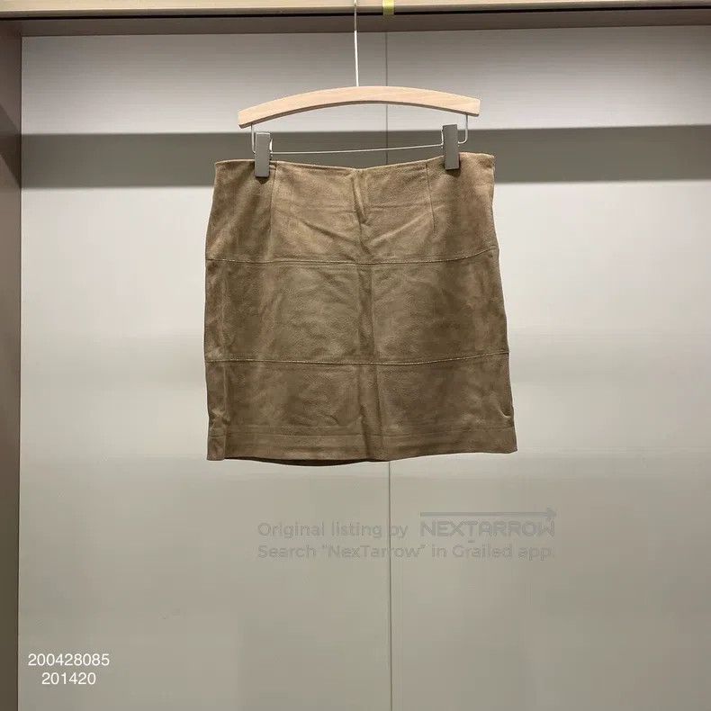 Brunello Cucinelli Brunello Cucinelli Leather skirt Size 27" / US 4 / IT 40 - 1 Thumbnail