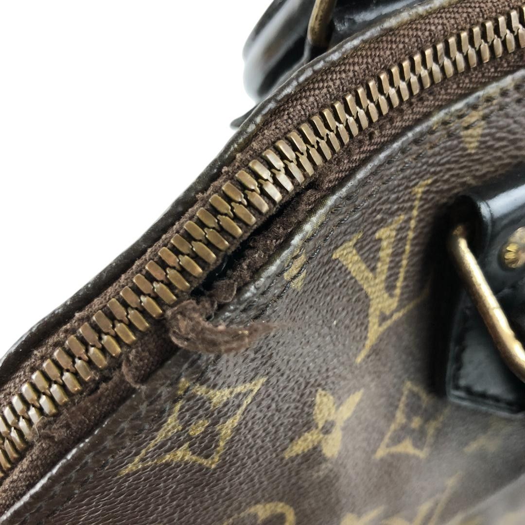Louis Vuitton Louis Vuitton - Alma PM Handbag Black Leather Monogram Size ONE SIZE - 7 Thumbnail