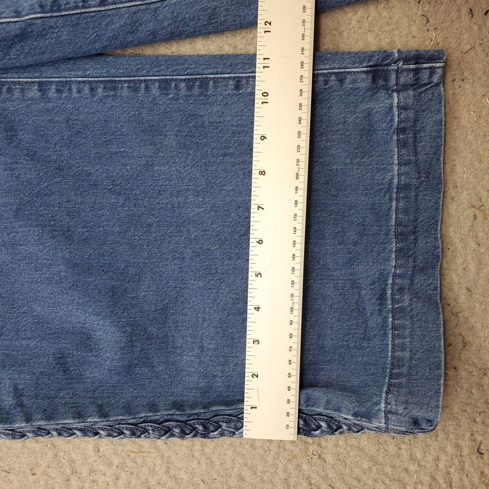 Lands' End Lands' End Jeans Women 14P Blue Denim Medium Wash Grunge Wide Leg Streetwear Shirt Women's 14P Jeans blue Den​im Medium Wash Wide-Leg Streetwear Size 36" / US 14 / IT 50 - 5 Thumbnail