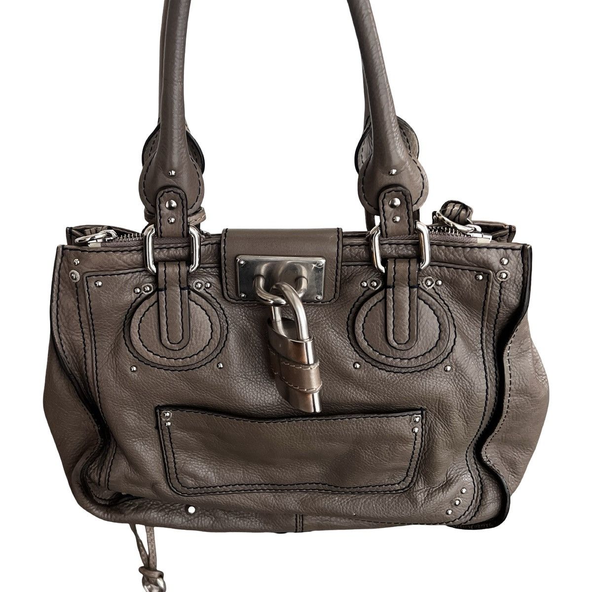 Chloe Chloé Paddington Handbag Taupe Size ONE SIZE - 3 Thumbnail