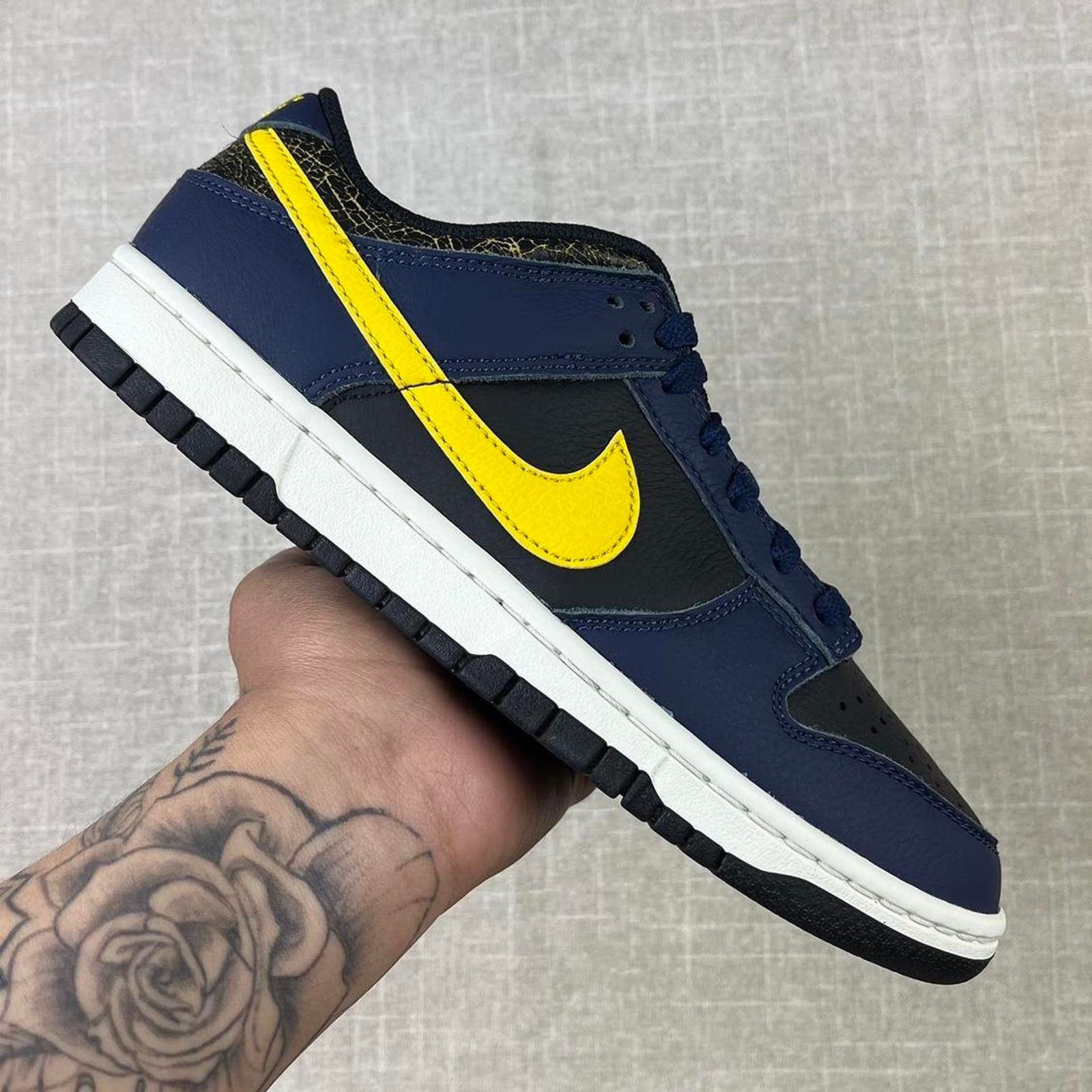 image of Nike Dunk Low “Vintage Michigan" Shoes, Men's (Size 9.5)