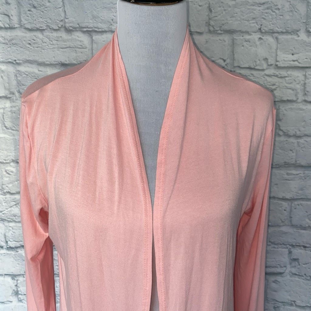 Other Isaac Liev women S open front long length cardigan pink Size S / US 4 / IT 40 - 2 Thumbnail