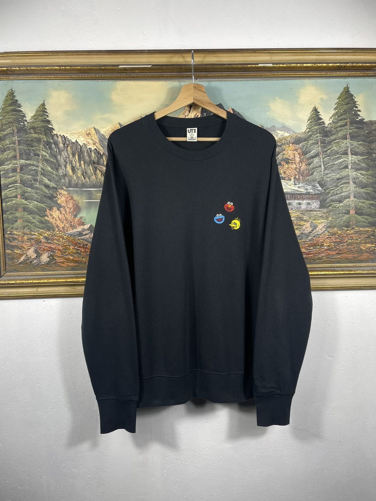 Japanese Brand Kaws Uniqlo Kaws x Uniqlo Black Sweatshirt Jumper Sweater Grailed