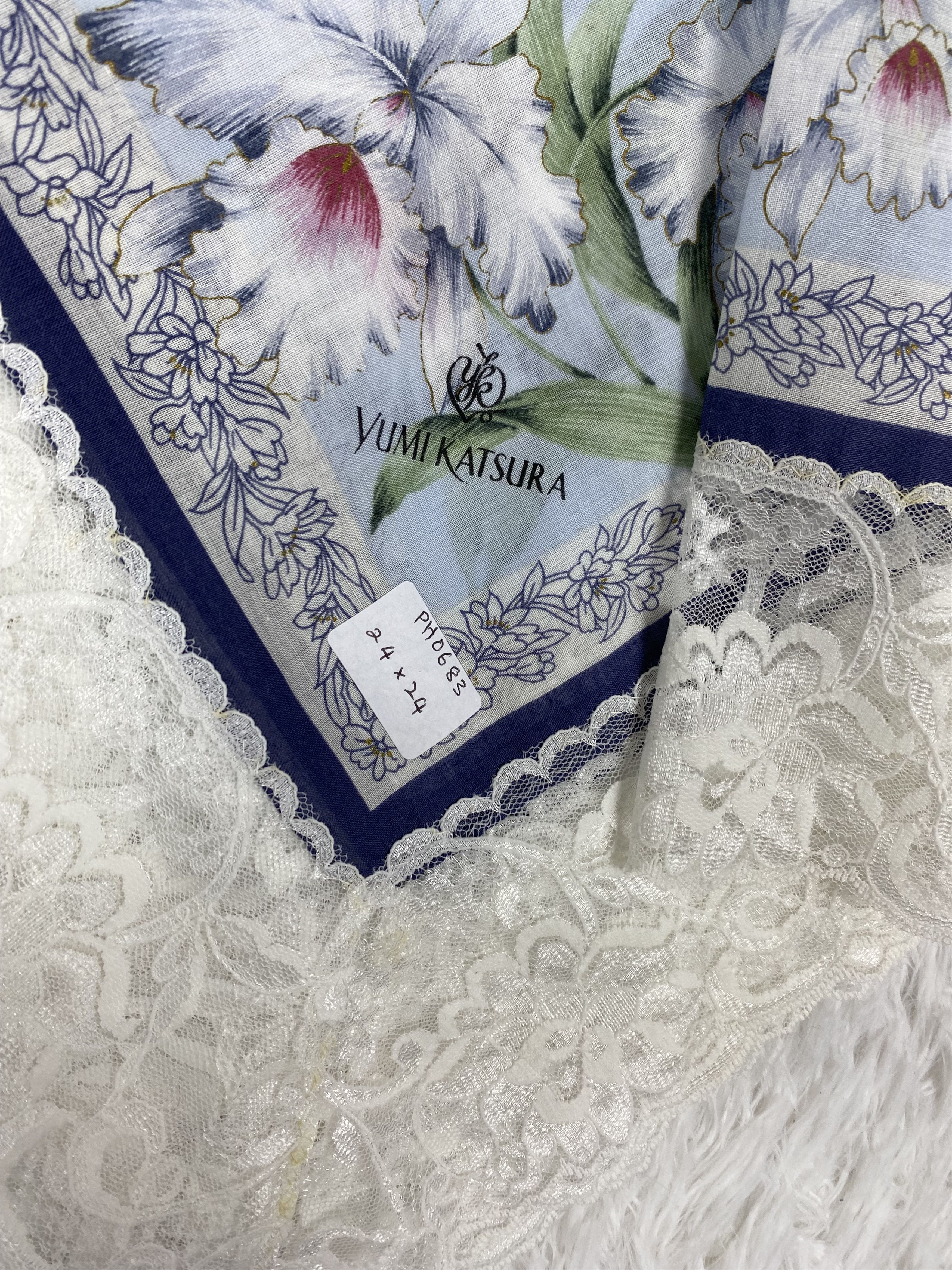 Japanese Brand × Vintage Vintage Yumi Katsura Handkerchief Neckerchief PH0683 Size ONE SIZE - 2 Thumbnail