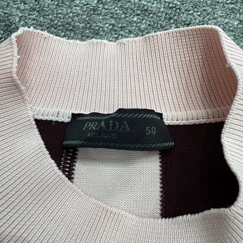 Prada Prada Striped Short Sleeve Knit Top Size US L / EU 52-54 / 3 - 3 Thumbnail