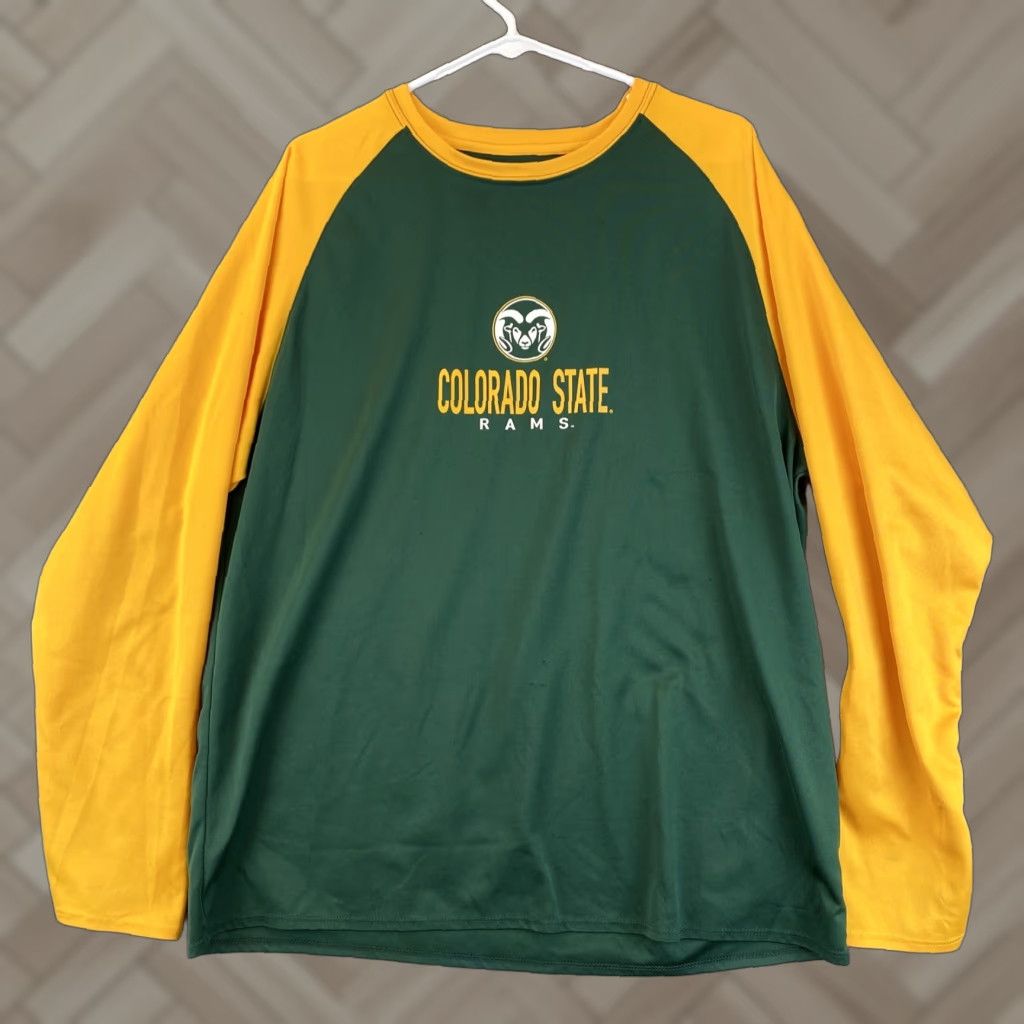 Under Armour Under Armour NCAA Colorado State Rams Men's Long Sleeve Tee T-Shirt Size XL 52-30 Crew Neck Polyester Logo Regular Men Green Size US XL / EU 56 / 4 - 1 Thumbnail