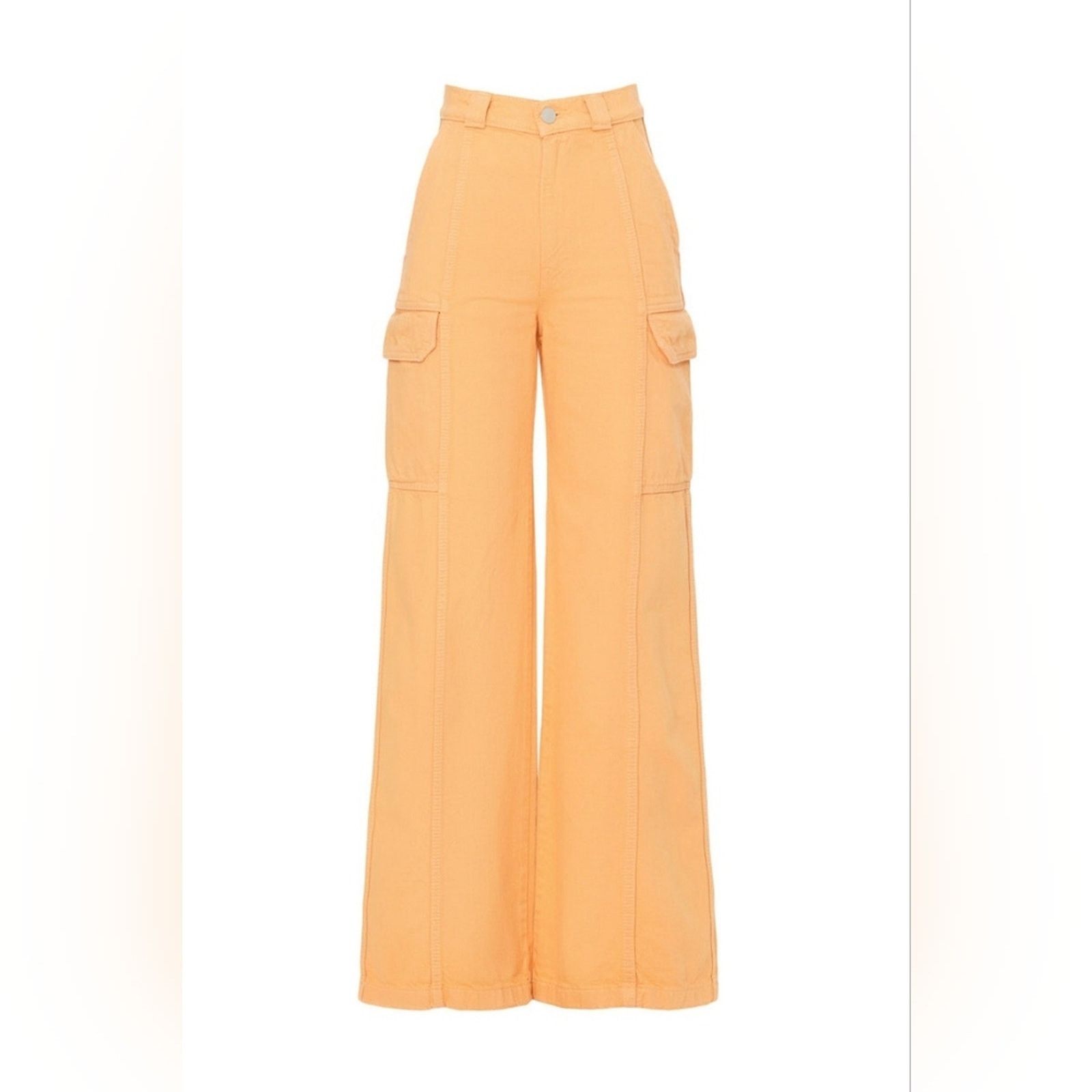 Hudson RTR sz 27 / 4 Hudson Orange Cargo Pants high rise creamsicle Size 27" / US 4 / IT 40 - 1 Thumbnail