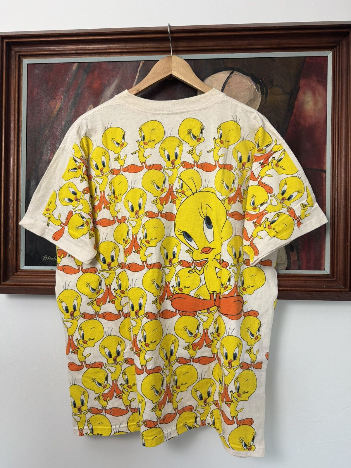 Cartoon Network Tweety Vintage 1994 Warner Bros Cartoon Tee Fullprint Rare Size US L / EU 52-54 / 3 - 2 Thumbnail