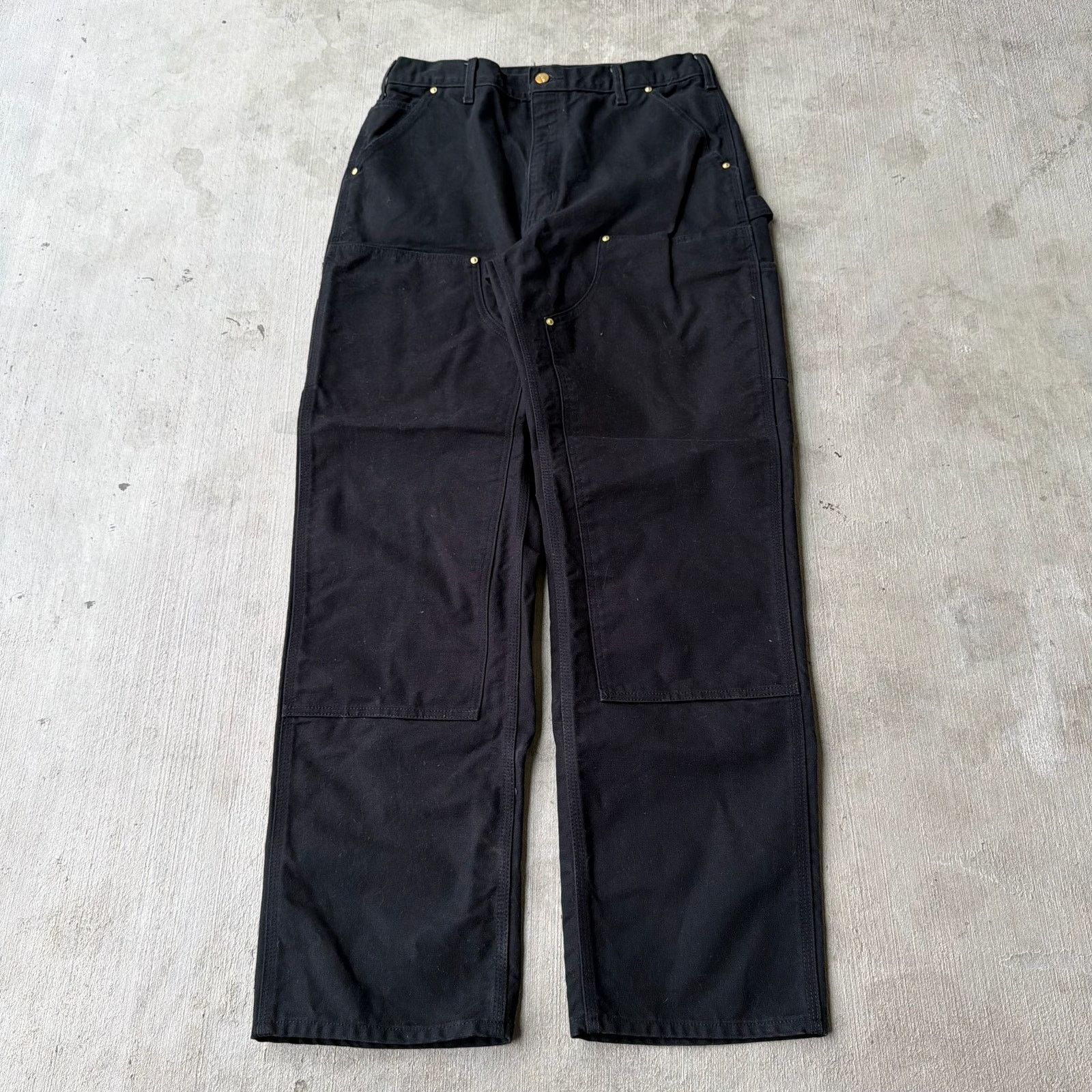 Carhartt × Vintage Carhartt black double knee work wear carpenter pants Size US 32 / EU 48 - 1 Thumbnail