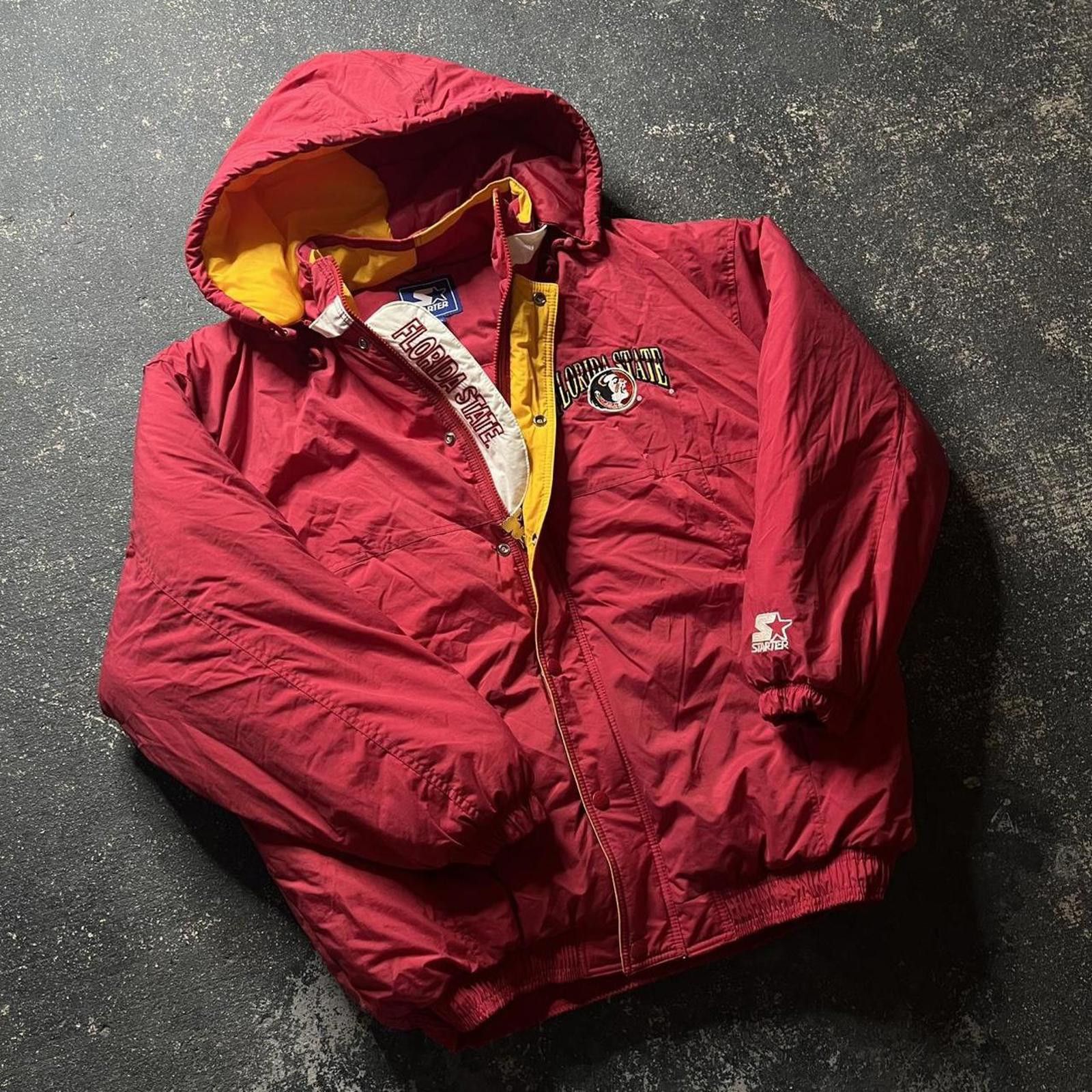 Starter Vintage 90’s Starter Florida State Puffer Jacket Size US XL / EU 56 / 4 - 1 Thumbnail
