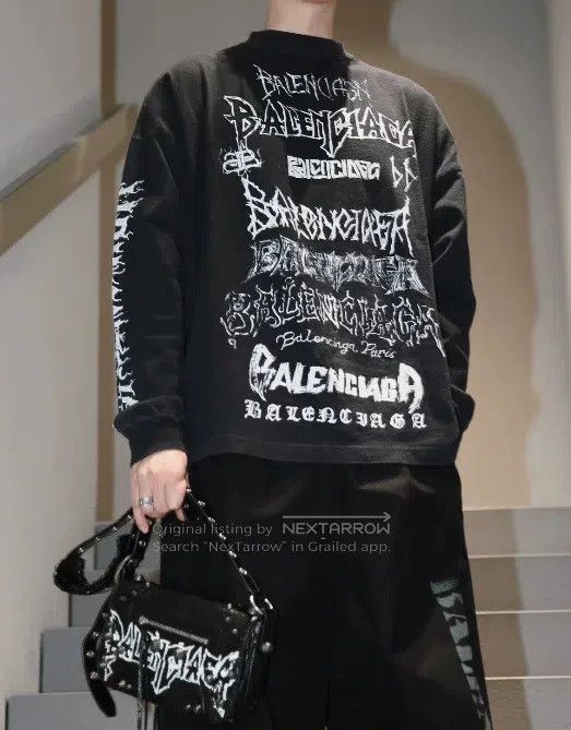 Balenciaga Balenciaga Black Sanskrit Graffiti Multi-Element Printed S Size US L / EU 52-54 / 3 - 7 Thumbnail