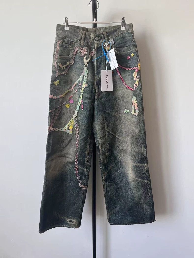 Acne Studios Acne Studios 1981 f Candy Chain 3D Print Loose Low Rise Wi Size US 28 / EU 44 - 1 Thumbnail
