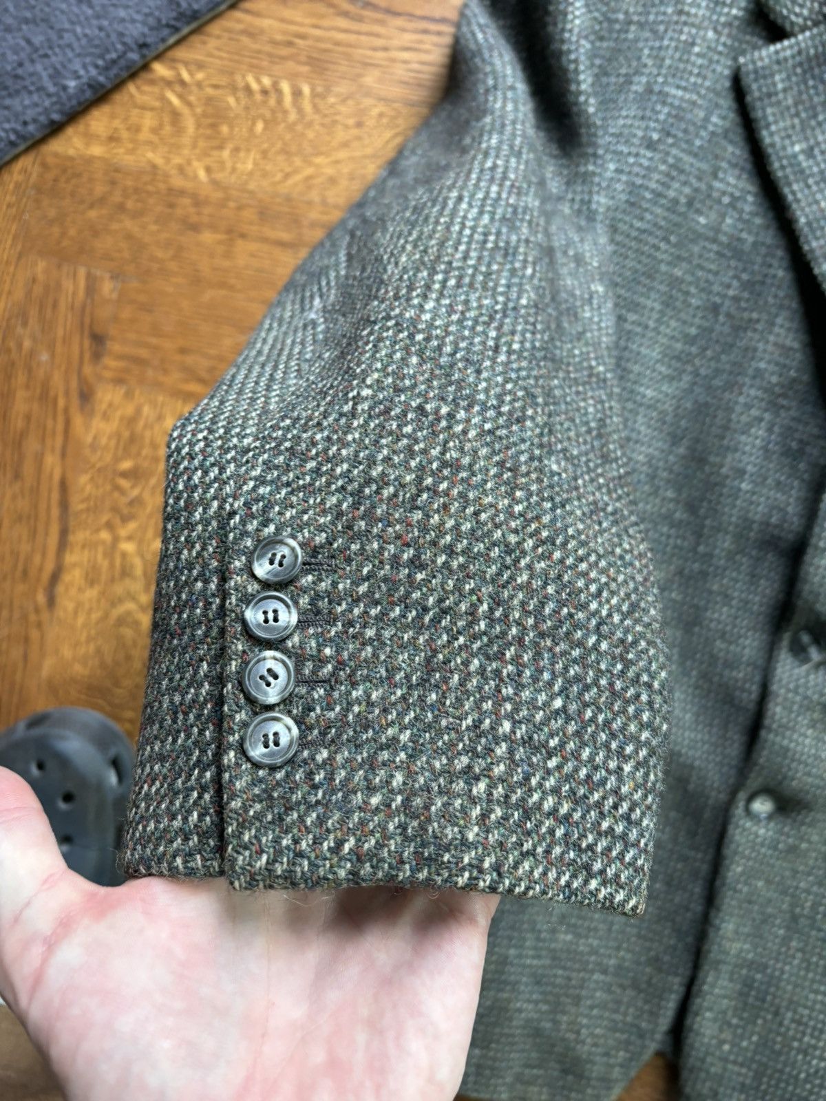 Harris Tweed × Vintage Vintage Blazer Harris Tweed Heavy Wool XL Large Sports Coat Size 46R - 7 Thumbnail