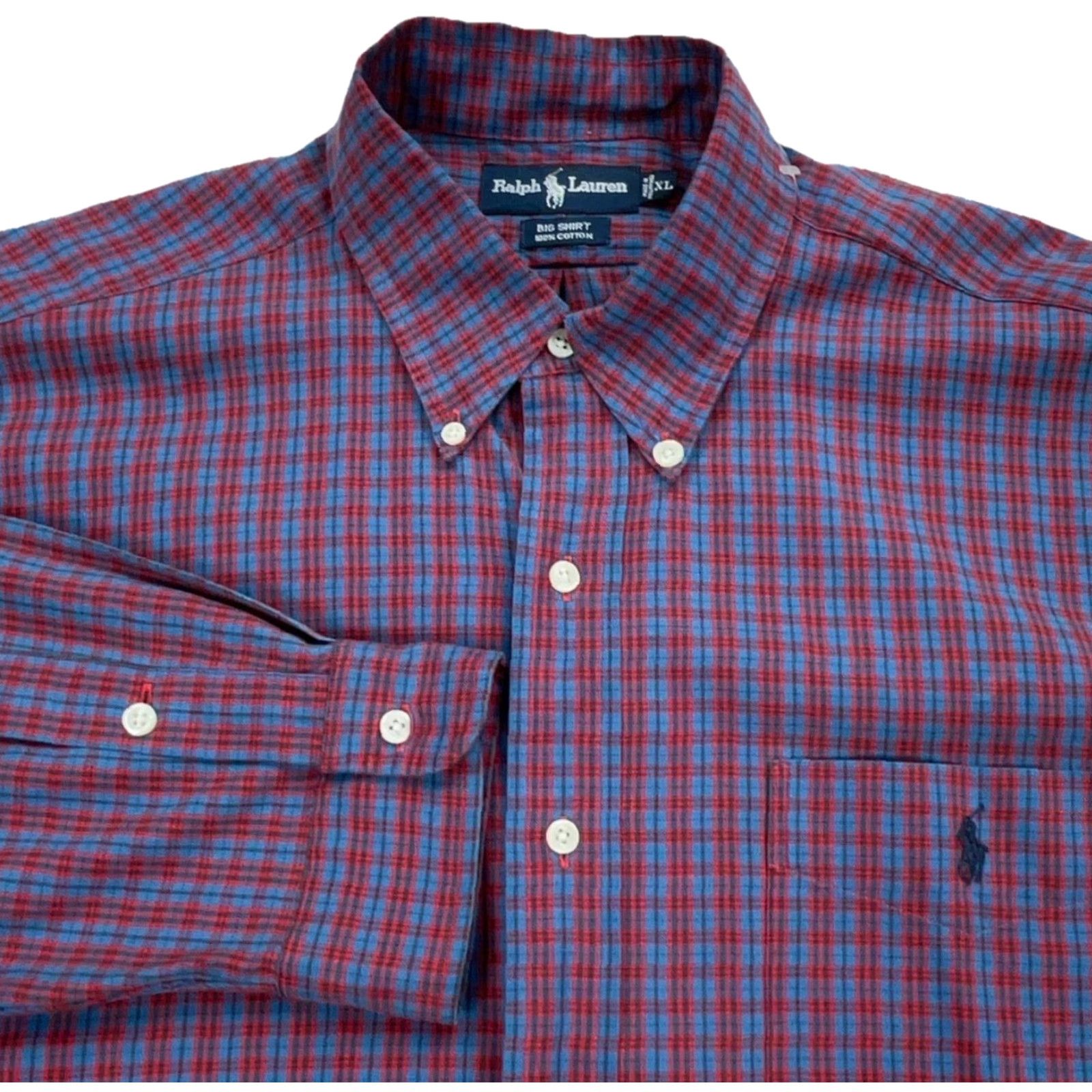 Ralph Lauren Ralph Lauren Shirt Men XL Red Multi Plaid Button-Up Classic Fit Oxford Cloth Pony, Button-Front, Long Sleeve, Collared Size US XL / EU 56 / 4 - 2 Thumbnail