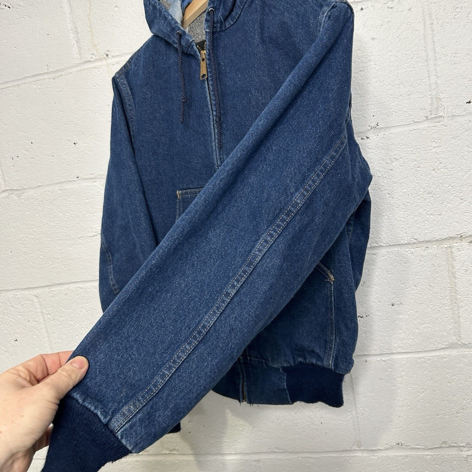Carhartt VTG Carhartt Flannel-Lined Hooded Active Jacket “Blue Denim” Size US S / EU 44-46 / 1 - 11 Thumbnail