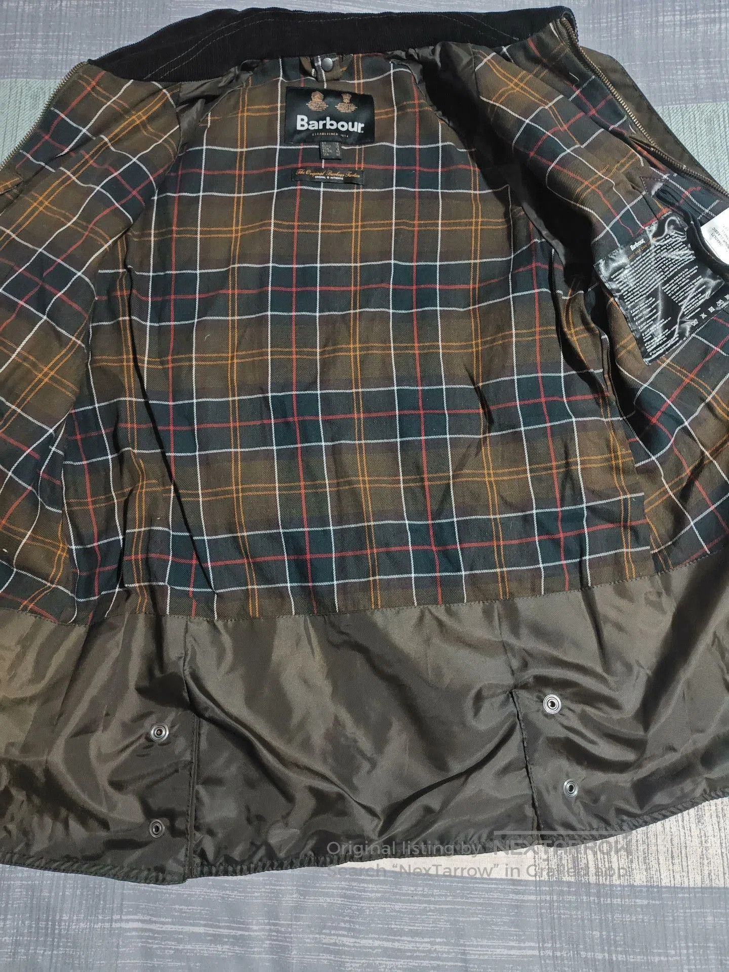 Barbour Barbour Beadnell Waxed Jacket Check Sleeves. Size S / US 4 / IT 40 - 6 Thumbnail