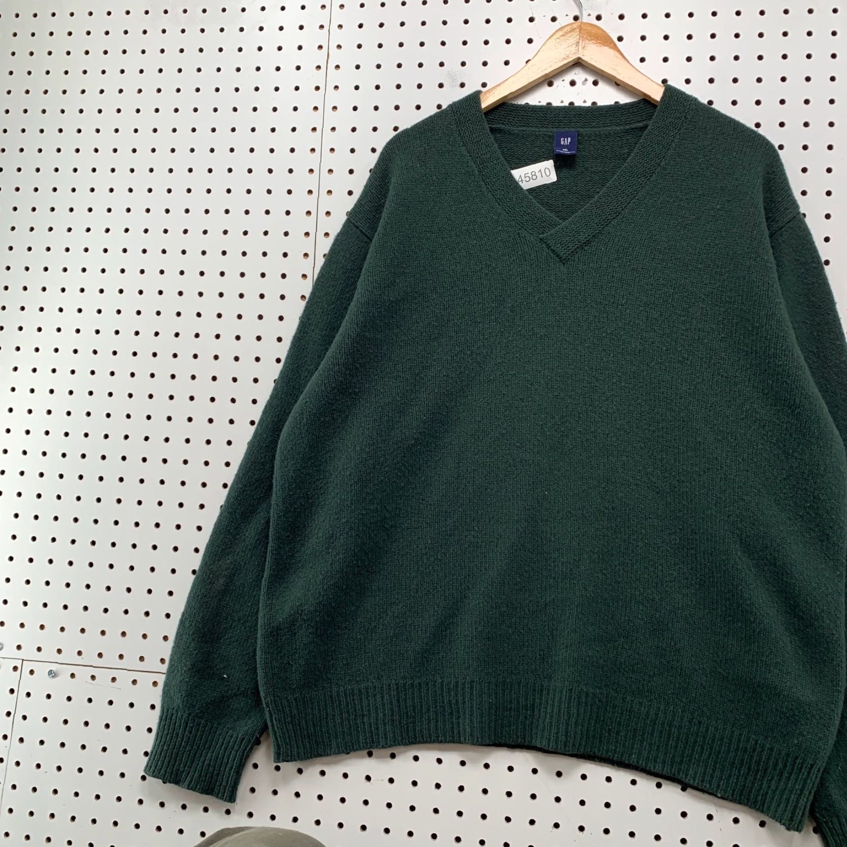 Gap VINTAGE GAP Wool Sweater Mens 2XL Green Wool Angora Blend V Neck Preppy Business Shirt Size US XXL / EU 58 / 5 - 3 Thumbnail