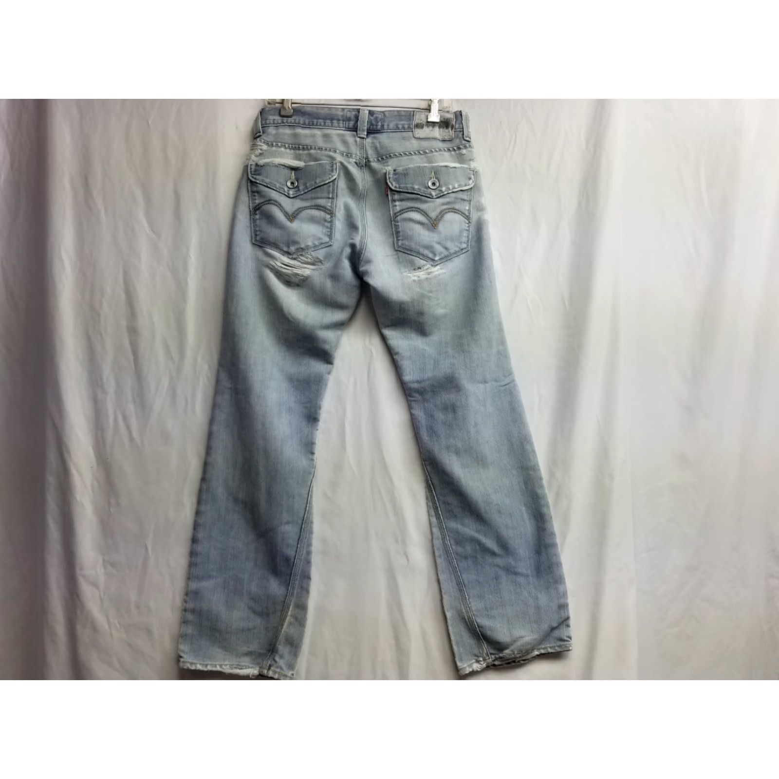 Levi's Levi's Jeans Slim 32x30 Blue Denim 514 Straight 5-Pocket 32 Regular Mens Casual Distressed Jeans Size US 32 / EU 48 - 2 Thumbnail