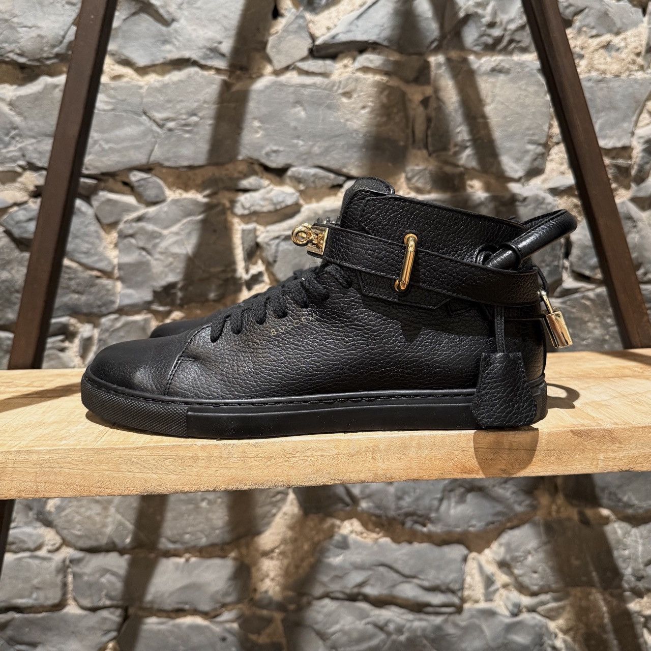 Buscemi Buscemi Black Leather 100MM High Top Sneakers Size US 9 / EU 42 - 7 Thumbnail