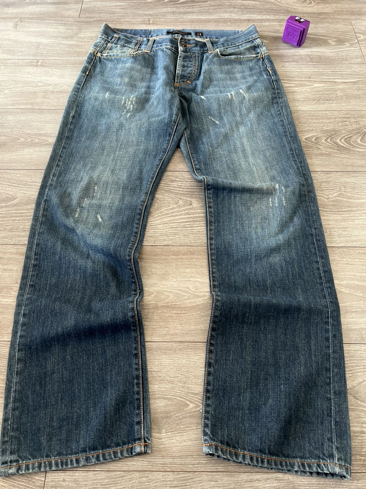 Ed Hardy Ed Hardy Avant Garde Loose Japan Style Distressed Jeans Size US 34 / EU 50 - 14 Thumbnail