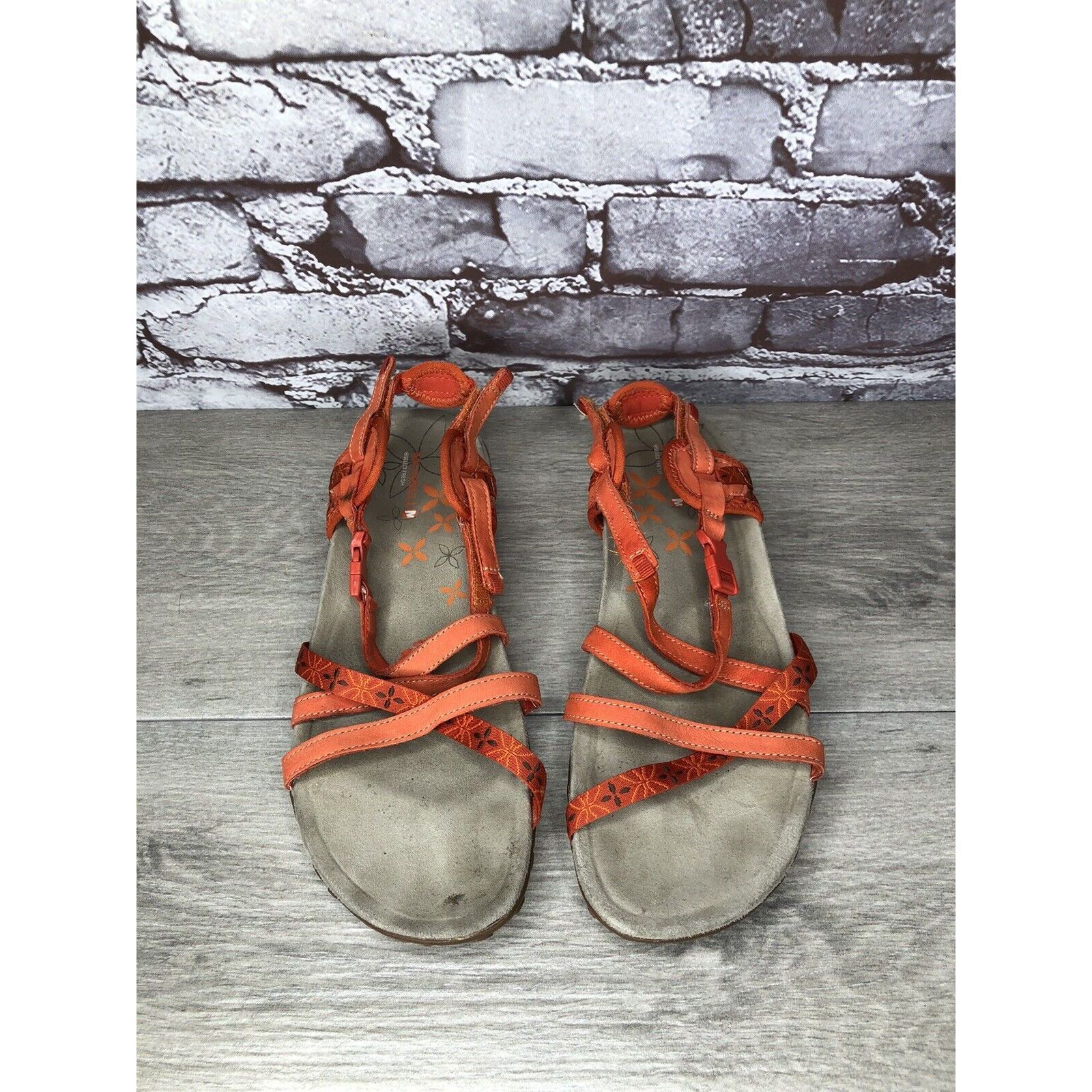 Merrell Merrell Terran Lattice Orange Strappy Hook & Loop Sandals Wo Size US 10 / IT 40 - 8 Thumbnail