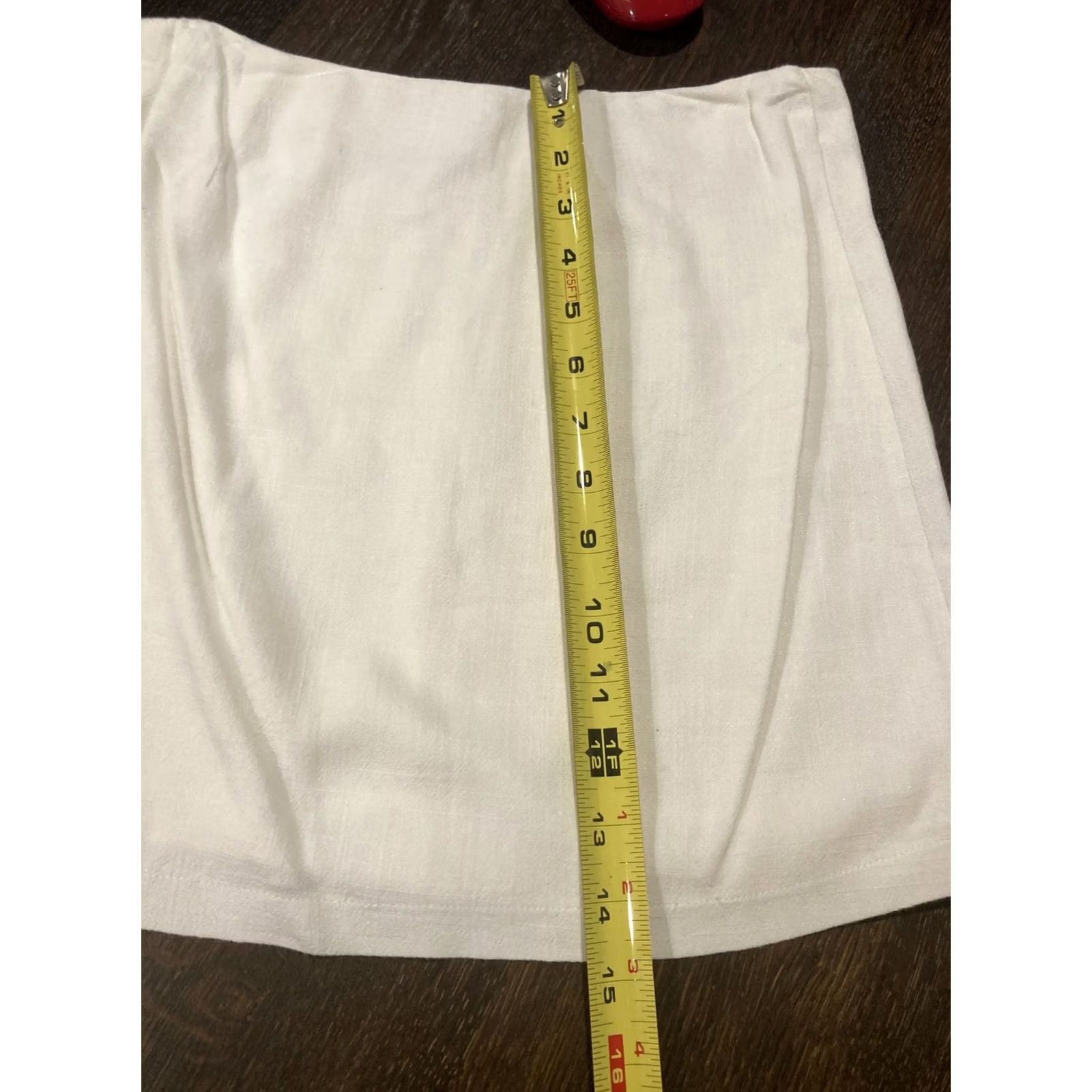 Madison Skylar + Madison Womens Skirt Size M Linen Knit Button Up White Size 32" / US 10 / IT 46 - 5 Thumbnail