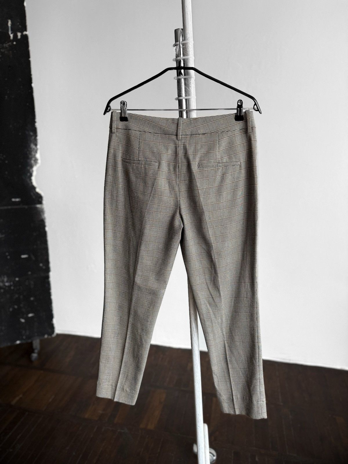 Zara Zara Womens Grey Plaid Check Ankle Tapered Trousers Pants Size 34" / US 12 / IT 48 - 3 Thumbnail