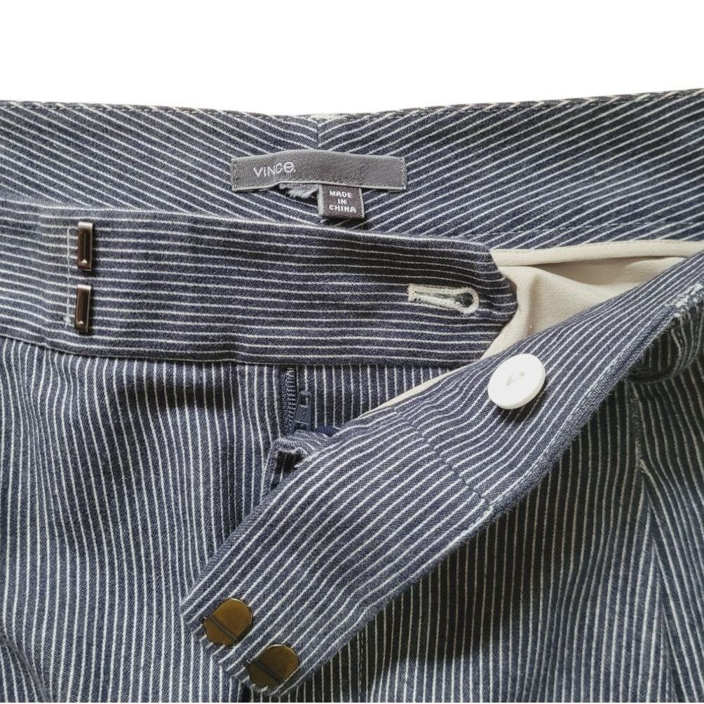 Vince Vince Blue/White Striped Pants | Size 8 Size 30" / US 8 / IT 44 - 3 Thumbnail
