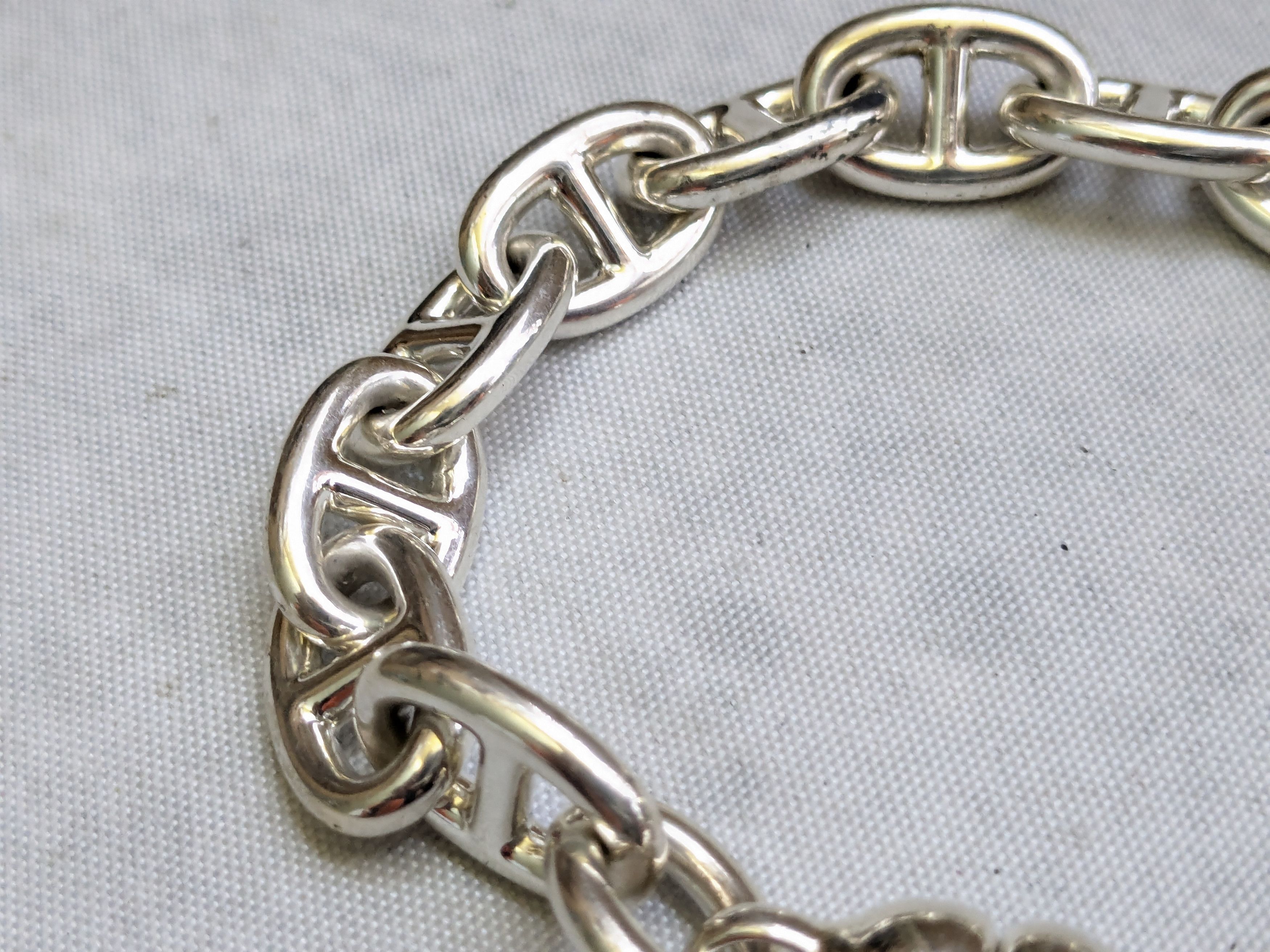 Jewelry Milor Sterling Silver Bracelet Anchor Mariner 7.5" Size ONE SIZE - 3 Thumbnail