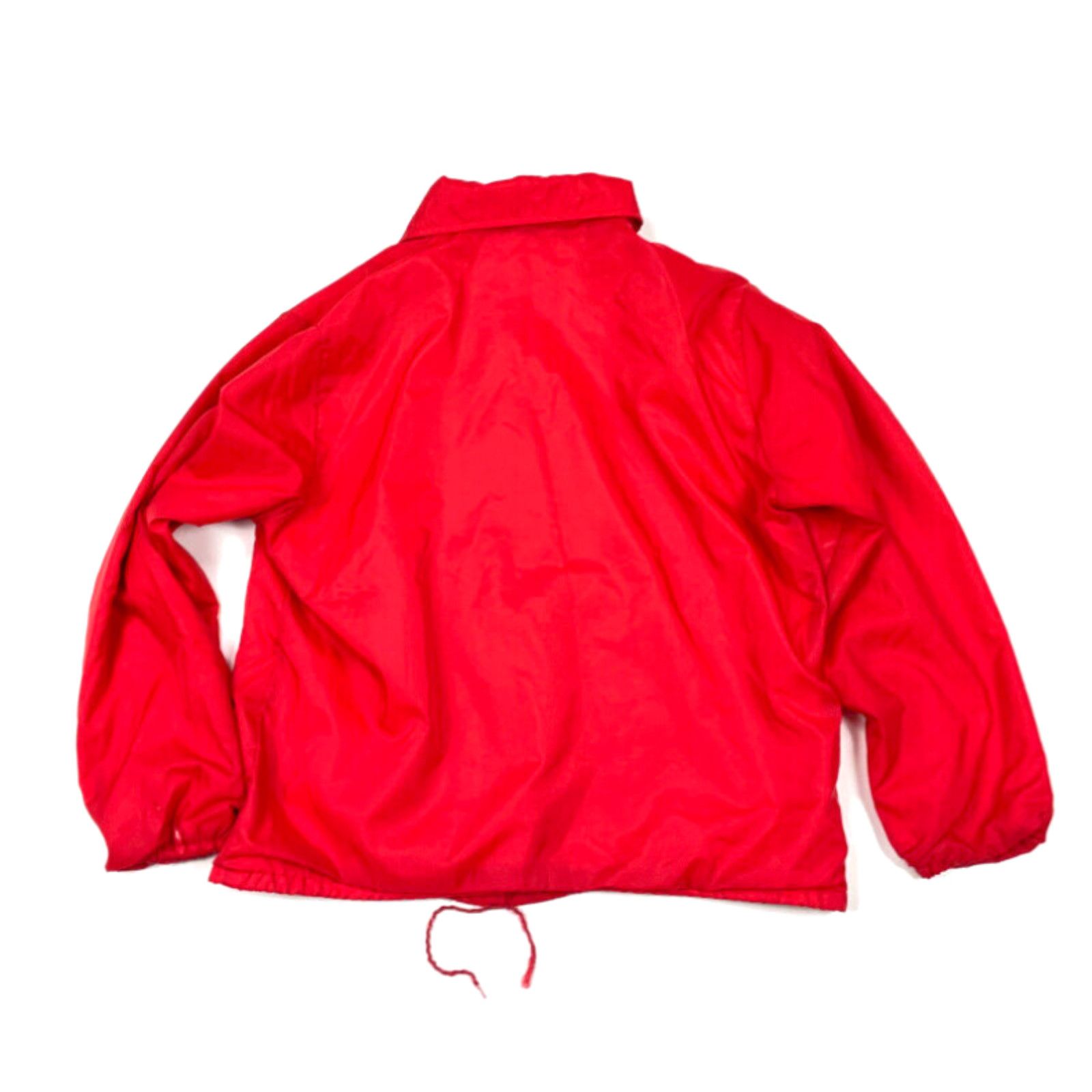 Vintage VTG 70s 80s MG JCPenney Red Nylon Windbreaker Jacket Lined Prep Classic Retro L Size L / US 10 / IT 46 - 2 Preview