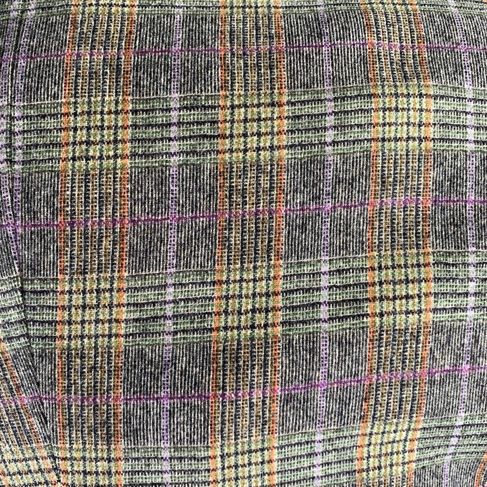 Moschino MOSCHINO 36 Tan Orange Glen Check Wool Elastane Sport Coat Size 36R - 5 Thumbnail