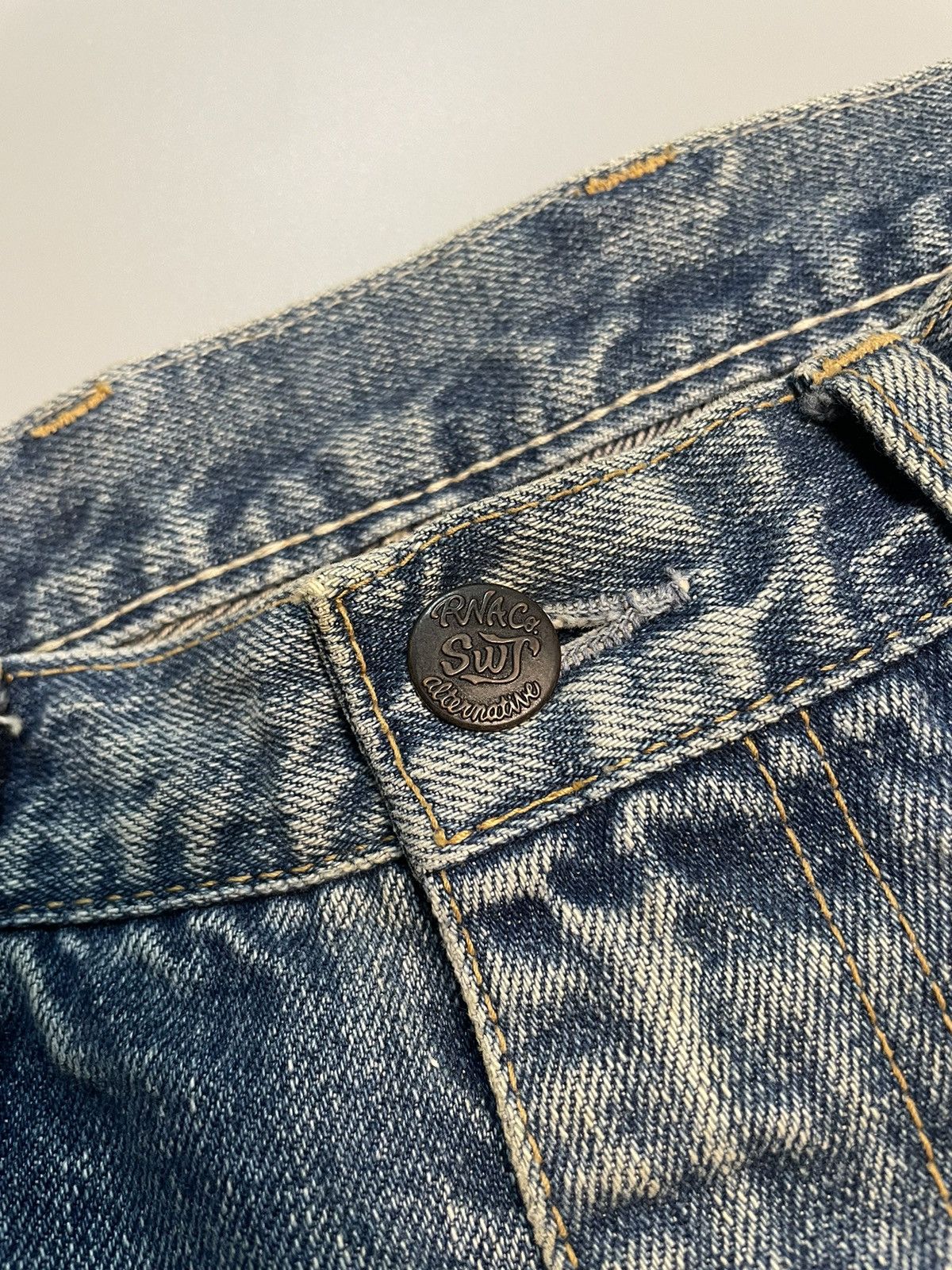 If Six Was Nine RNA Punk Skull Distressed Denim Size US 32 / EU 48 - 8 Thumbnail