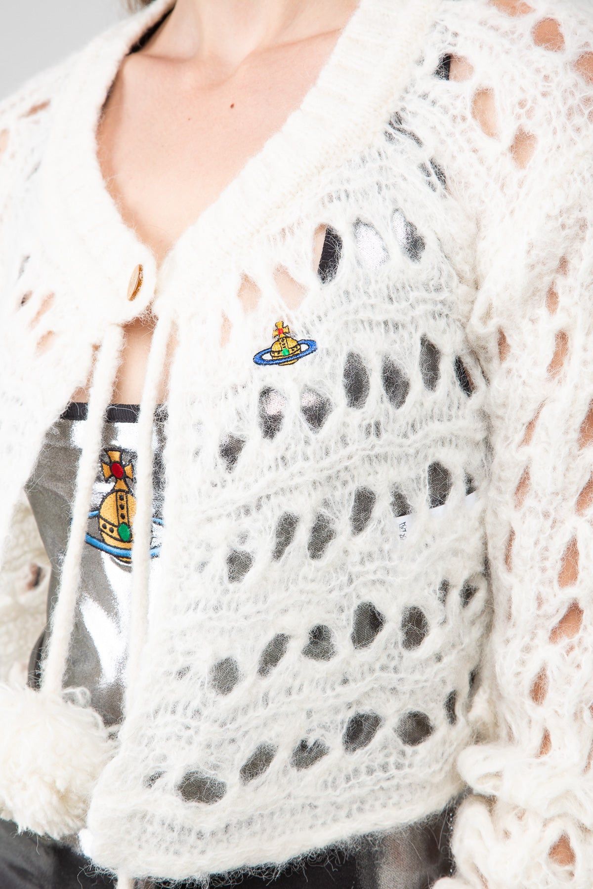 Vivienne Westwood $1800 NWT Vivienne Westwood Lacework Cardigan Size S / US 4 / IT 40 - 4 Thumbnail