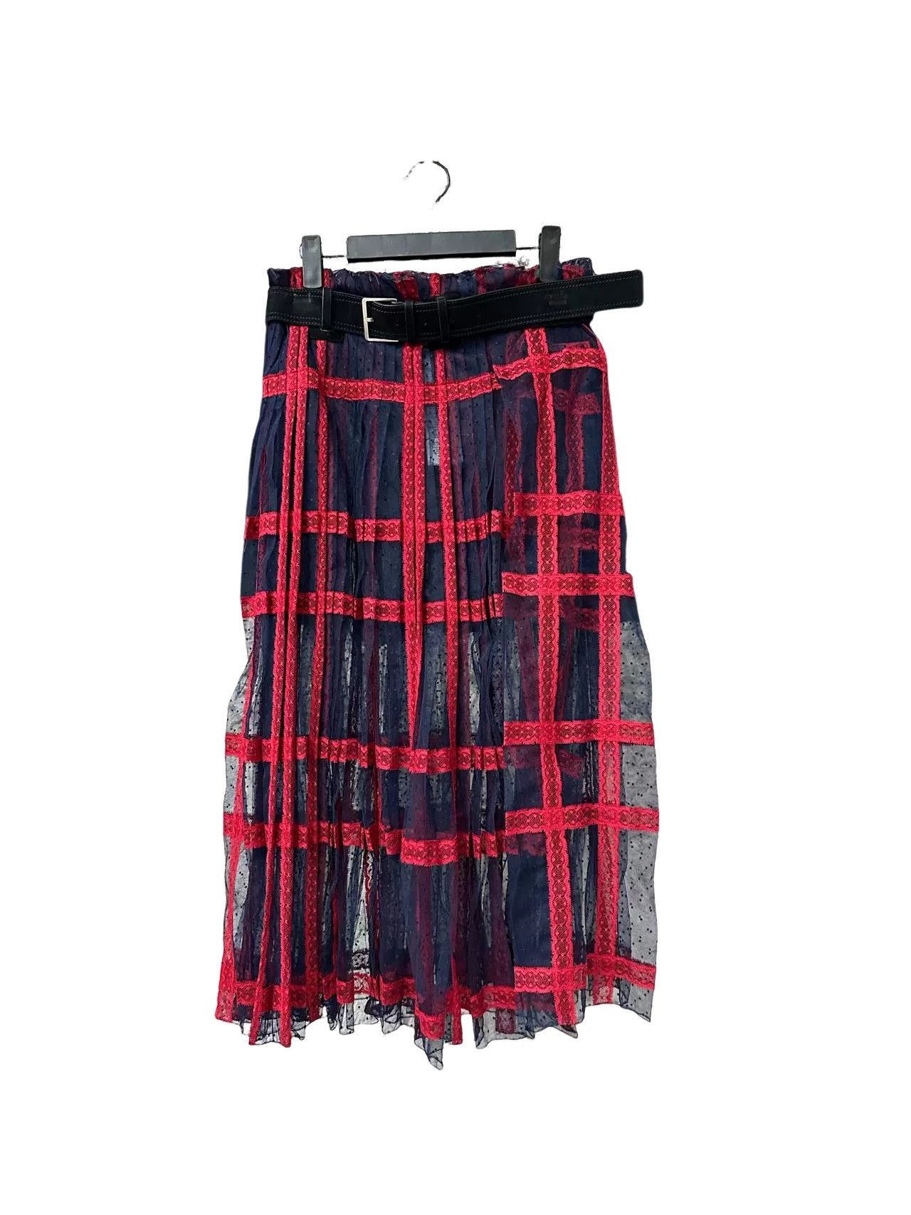 Dior Dior Plaid Net Midi Skirt Size 36 Size 26" / US 2 / IT 38 - 1 Thumbnail