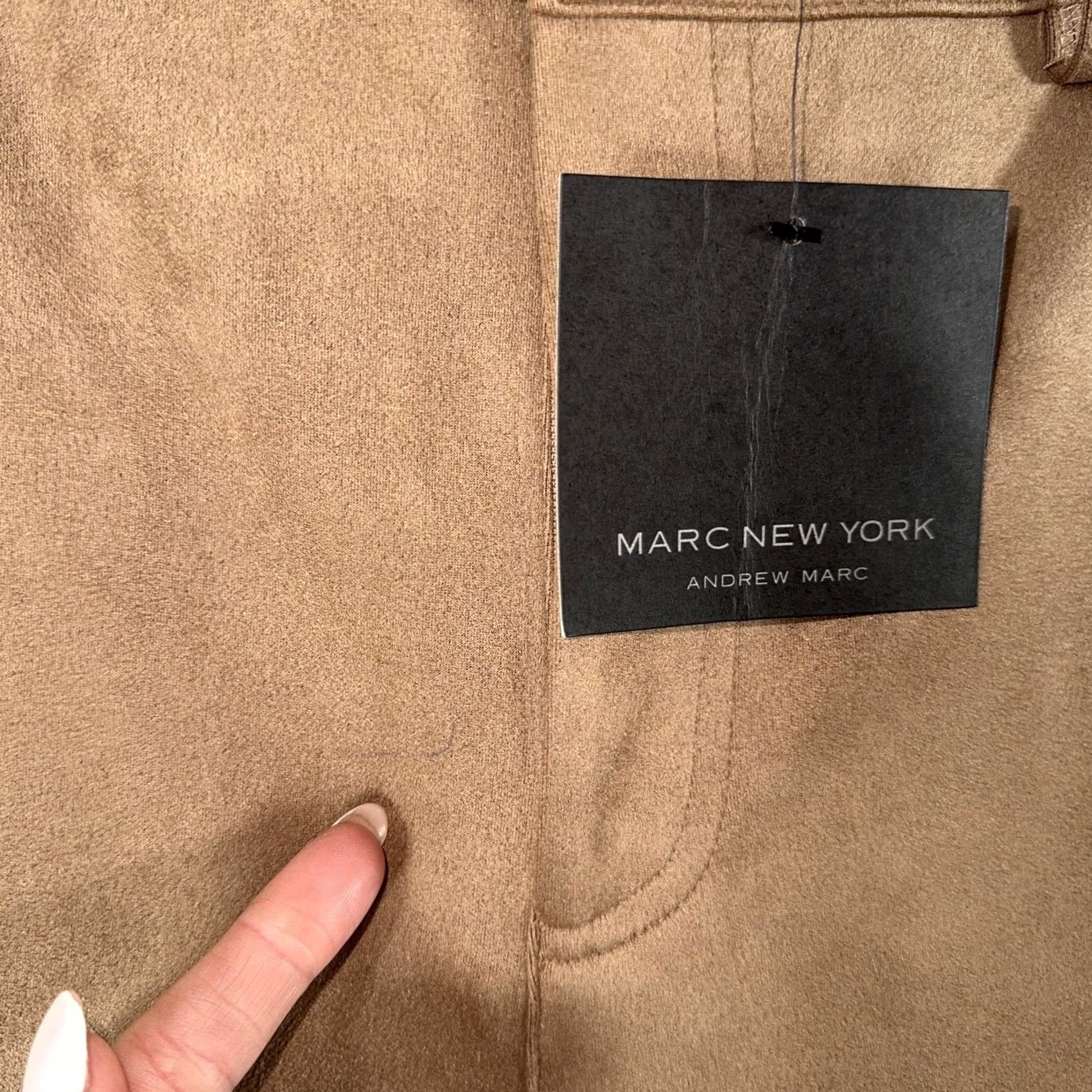 Vintage Marc New York Andrew Marc Cropped Pants 10 Brown Microfiber Stretch Pockets Zipper Button Relaxed Womens 24 Inseam Fall Casual Business Size 32" / US 10 / IT 46 - 4 Thumbnail