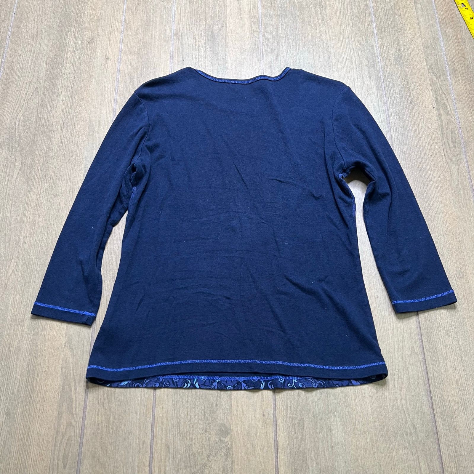 Vintage Vintage Y2K Blue Canyon Women’s Long Sleeve Top Size Large Size L / US 10 / IT 46 - 4 Thumbnail