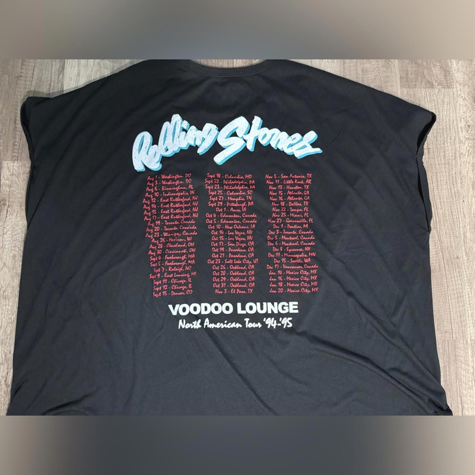 Other Rolling Stones Voodoo Lounge Black T-Shirt Size 3XL / US 20-22 - 6 Thumbnail