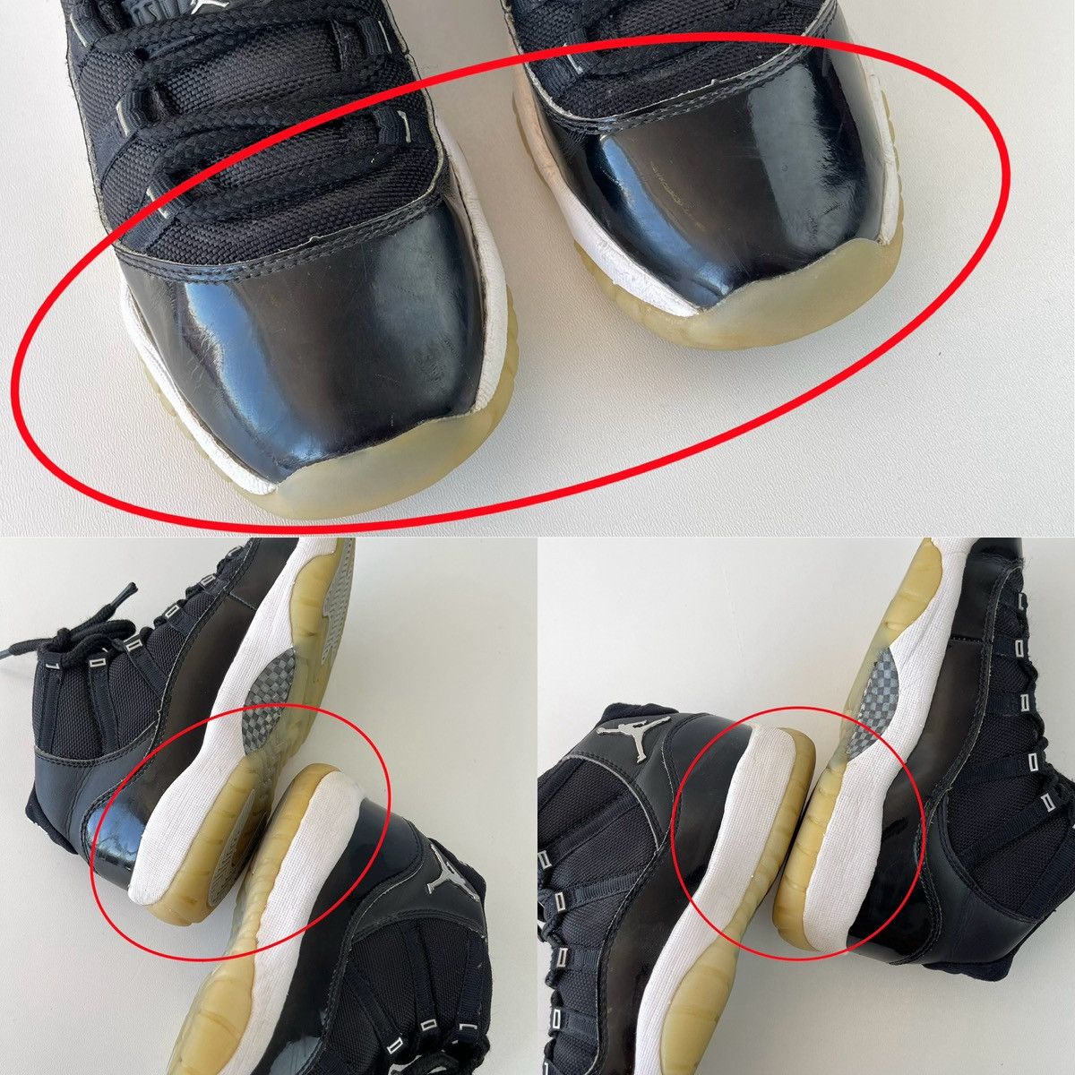 Jordan Brand Nike Air Jordan 11 Retro Jubilee GS 20 Hi-Top Shoes Black Size US 6 / IT 36 - 11 Thumbnail