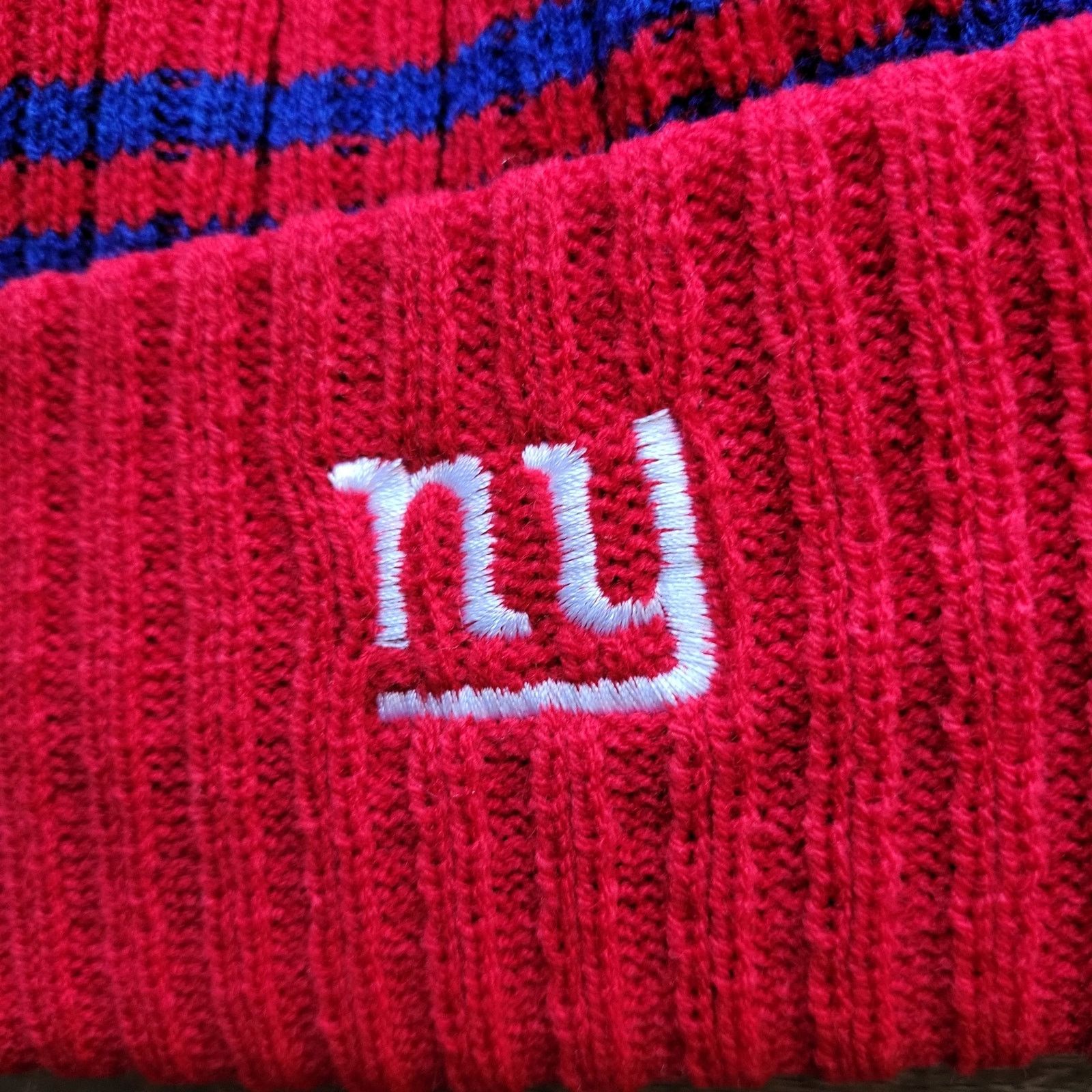 Other NWT New York Giants Sports Knit Pom Beanie Fleece Lined OSFA Size ONE SIZE - 4 Thumbnail