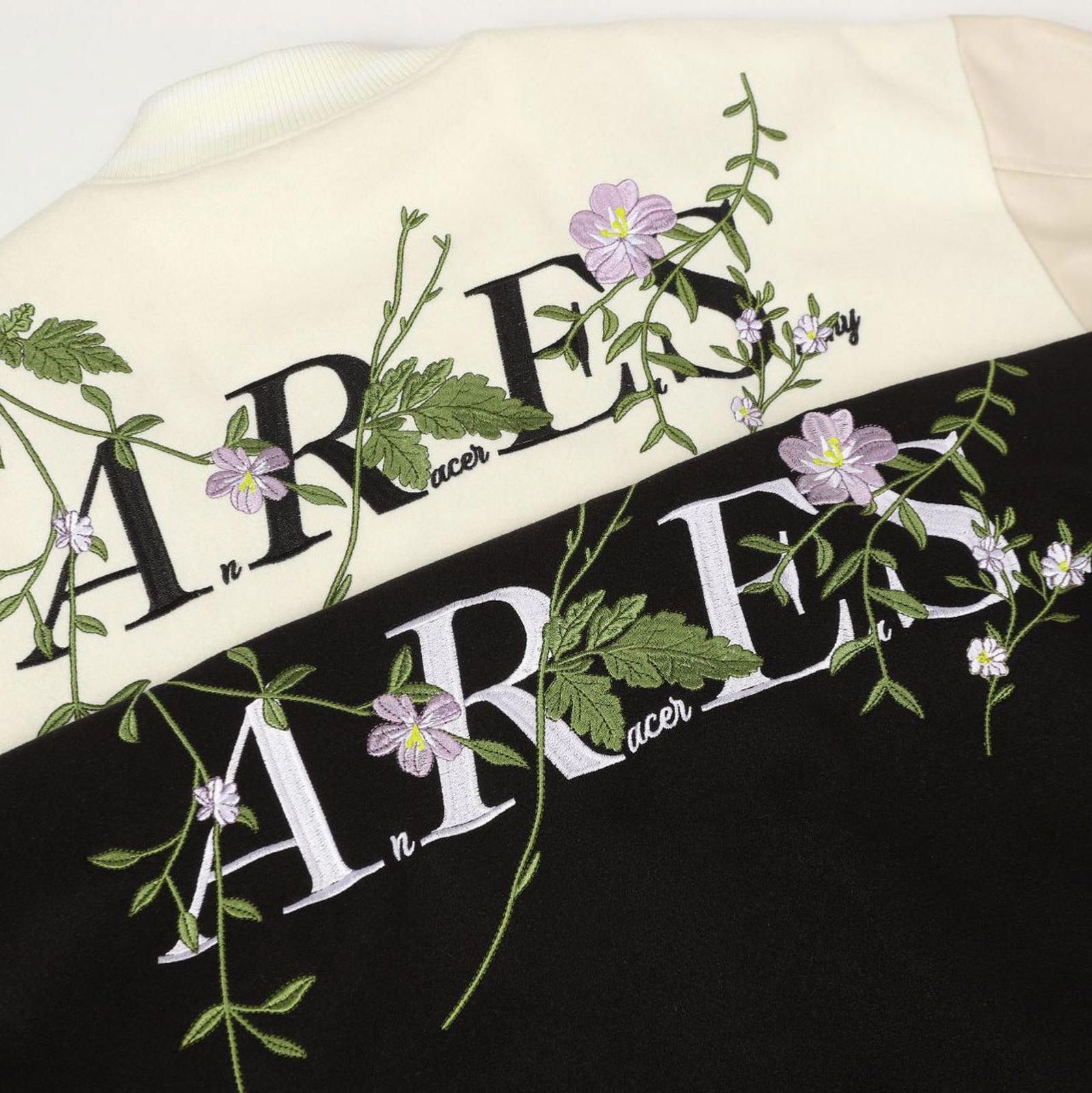 Japanese Brand Floral Embroidered Varsity Jacket Size M / US 6-8 / IT 42-44 - 3 Thumbnail