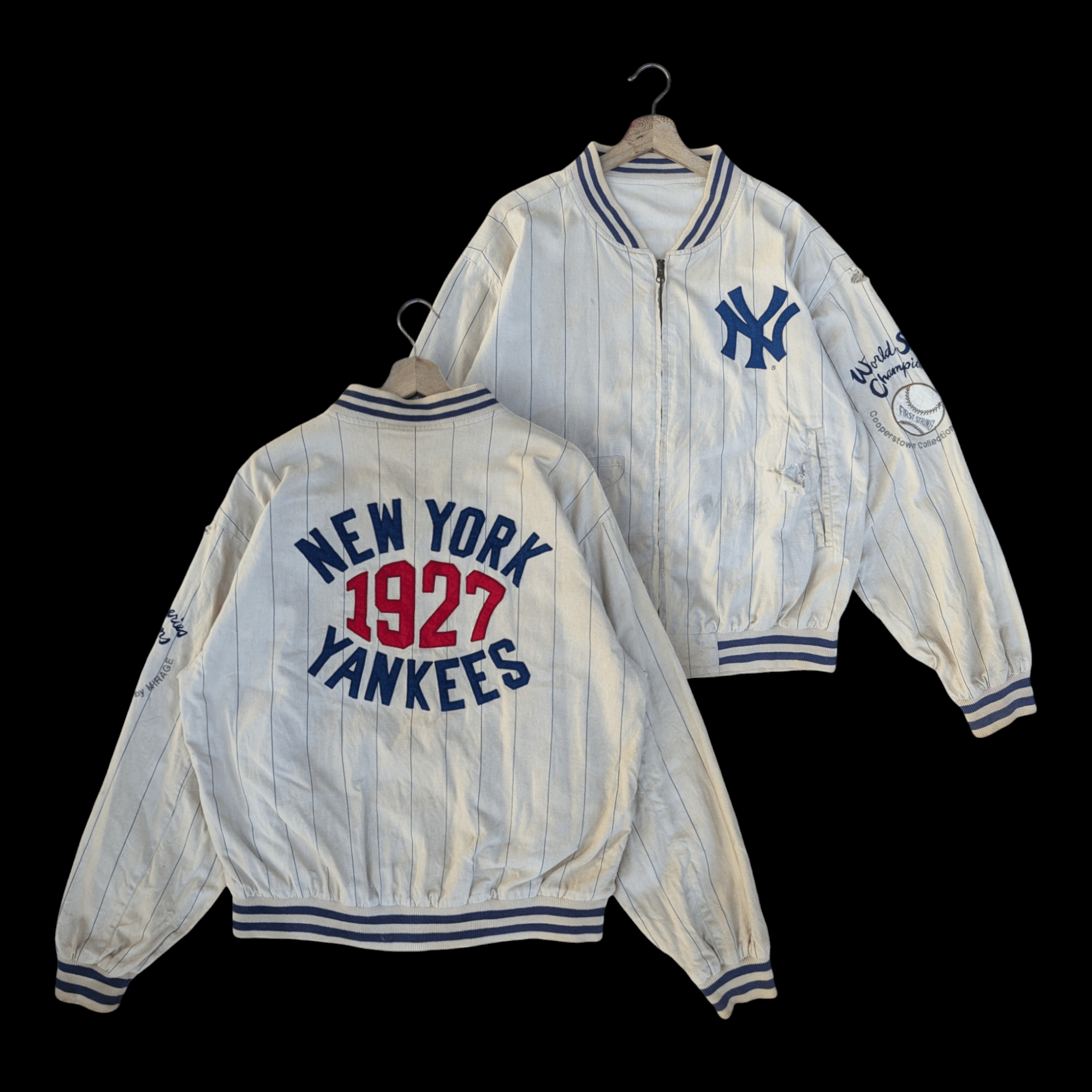 Vintage 1990s era *1927 New York Yankees World Series Reversible Bomber shops Jacket Size XL / Baseball * Sports *