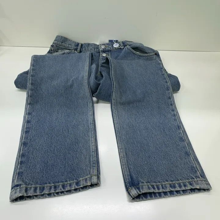 Balenciaga Balenciaga Blue Double Pocket Straight Leg Jeans 0079-2507 Size 41" - 6 Thumbnail