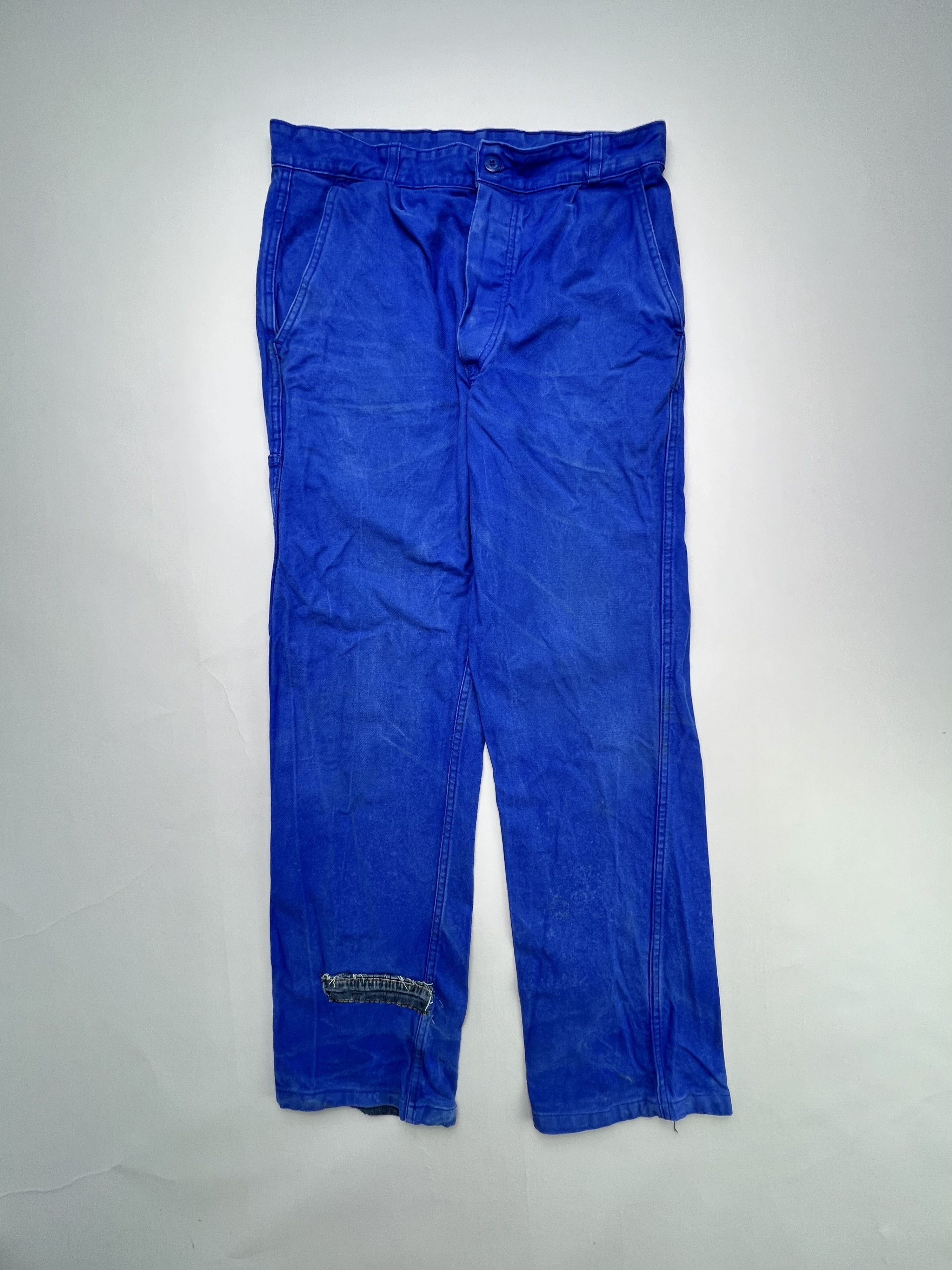 Vintage French Workwear Bleu De Travail Vintage Work Pants Size US 30 / EU 46 - 1 Thumbnail