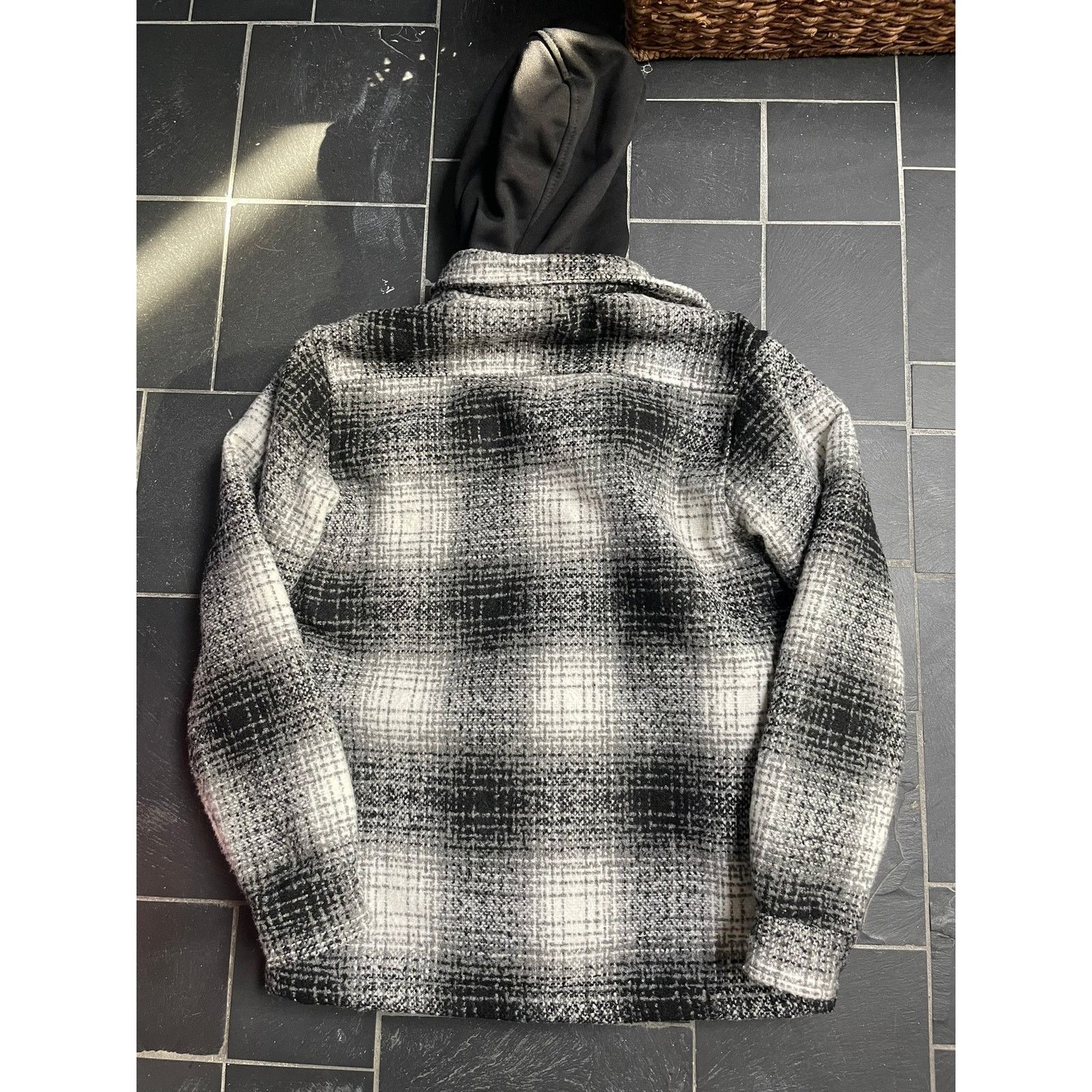 Zara Heavy Weight Wool Flannel Hoodie Jacket ZARA Size US S / EU 44-46 / 1 - 4 Thumbnail