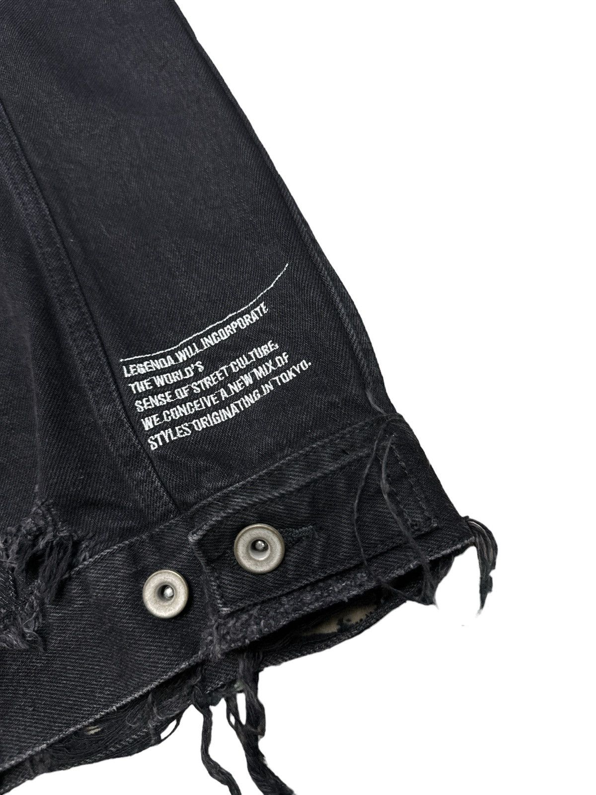 Japanese Brand LEGENDA MADE DESTROYED DISTRESSED LONG DENIM JACKET FOR MEN Size US M / EU 48-50 / 2 - 8 Thumbnail