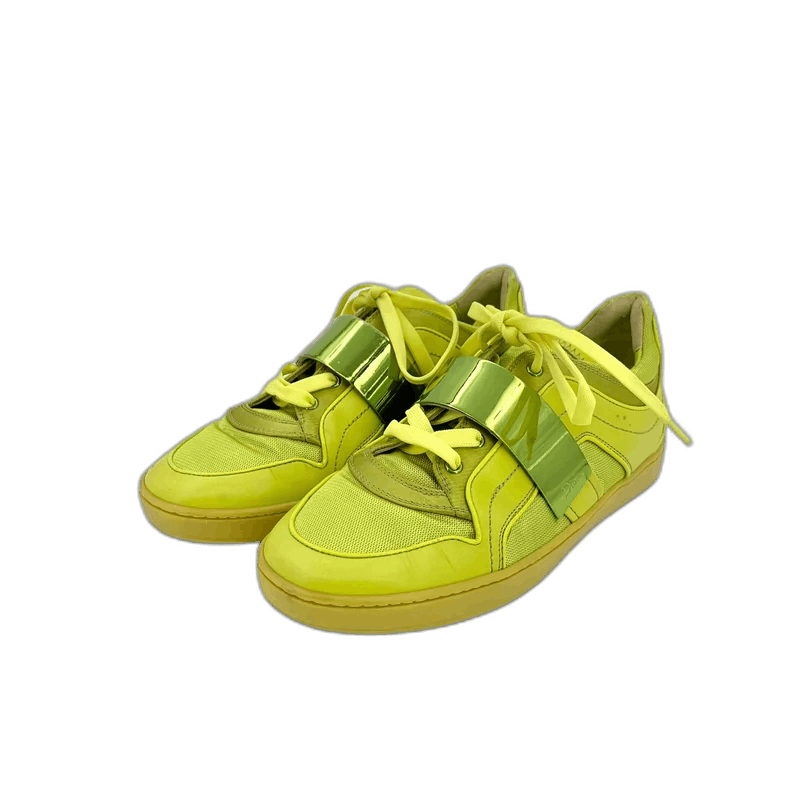 Dior Dior Fluorescent Yellow Casual Athletic Sneakers Size US 5 / EU 37 - 1 Thumbnail