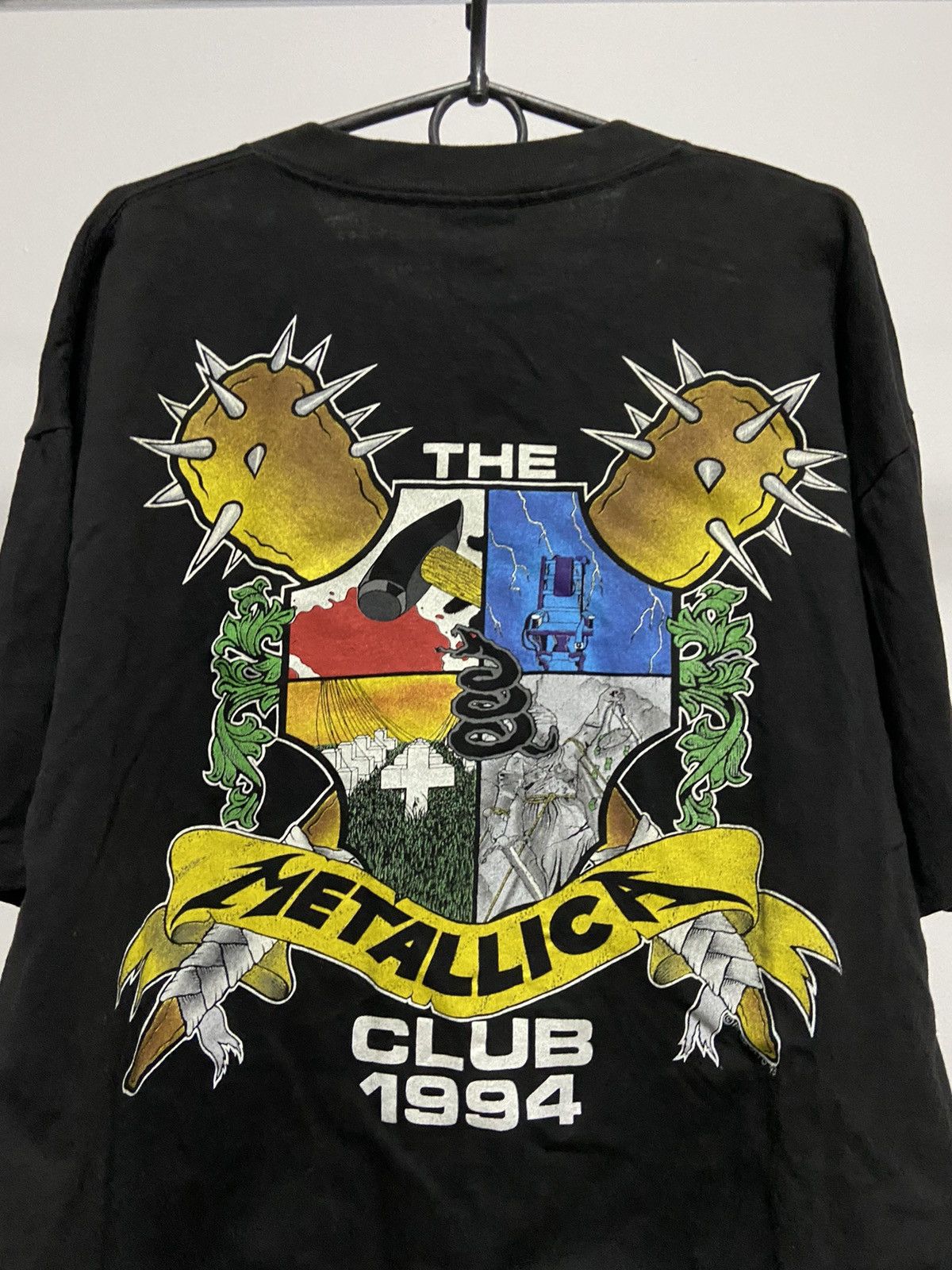 Metallica × Vintage Metallica the club 1994 Vintage T shirt Big Logo Rock Size US XL / EU 56 / 4 - 3 Thumbnail