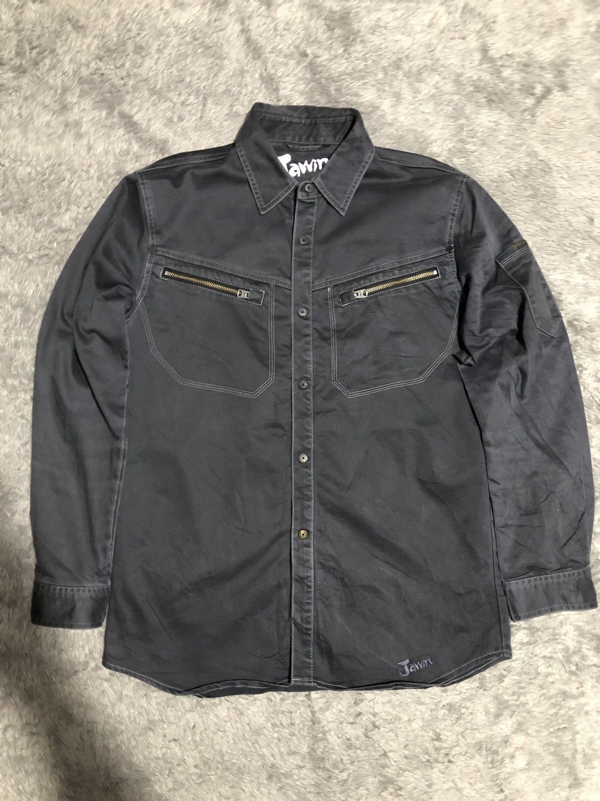 Japanese Brand JAWIN STRECH SHIRT Size US L / EU 52-54 / 3 - 1 Thumbnail